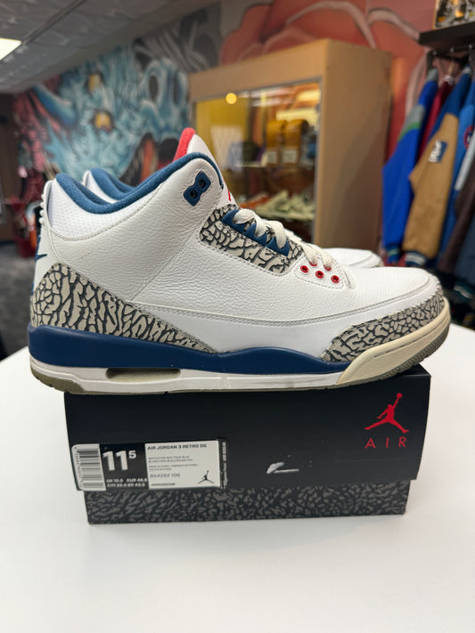 Preowned True Blue Jordan 3
