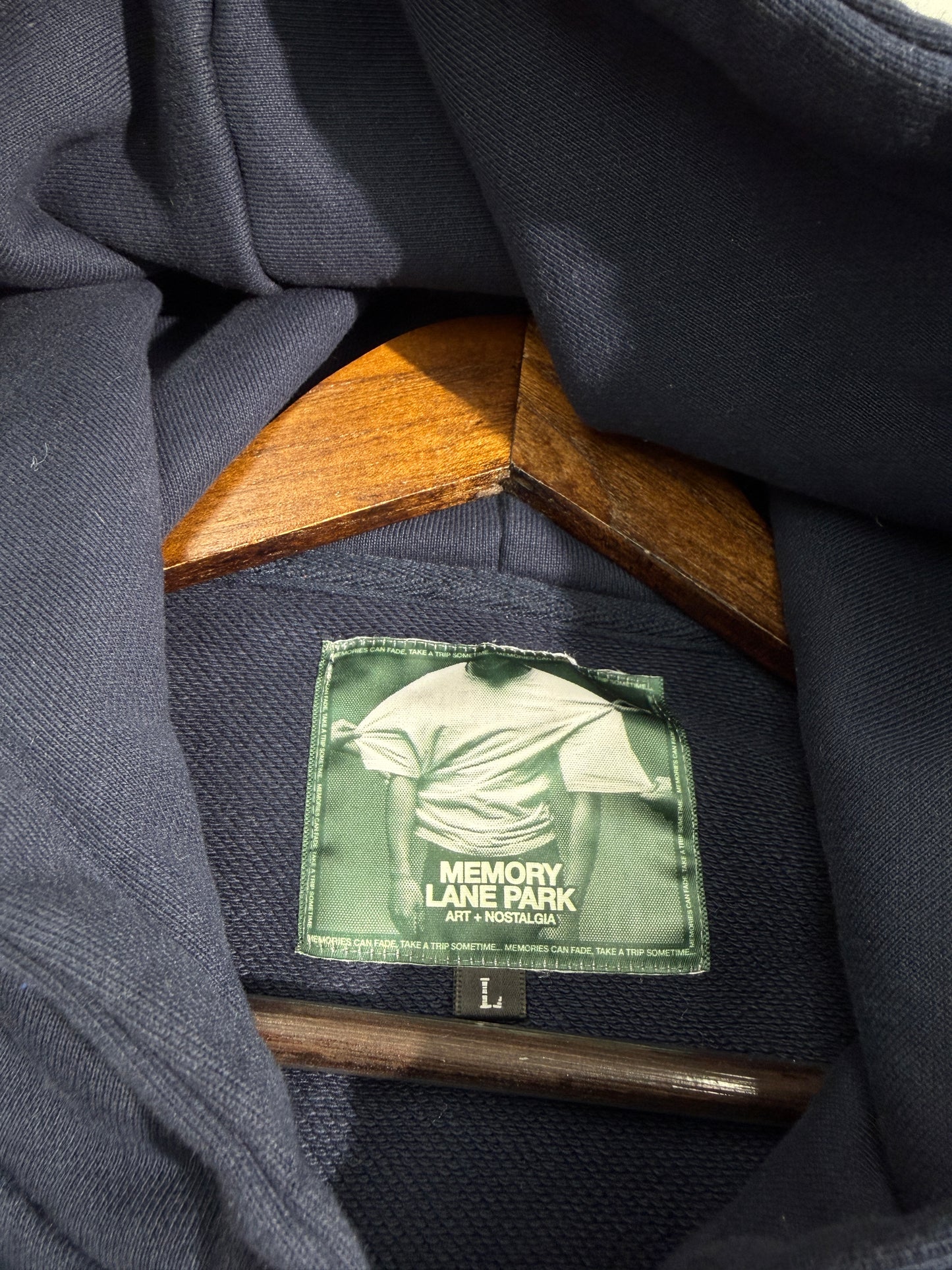 Memory Lane Park NY Navy Zip Hoodie