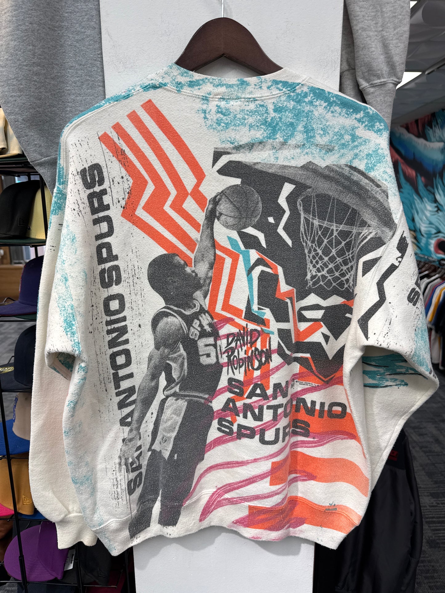 Vintage Magic Johnson T’s David Robinson Spurs Crewneck