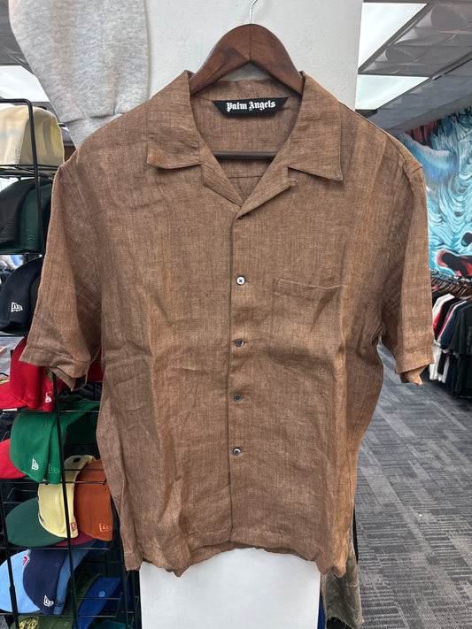New Palm Angels Bowling Linen Shirt