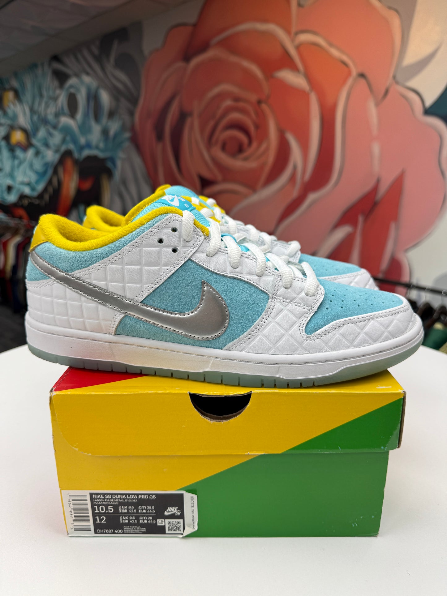 Preowned Nike SB Dunk Low FTC Lagoon Pulse