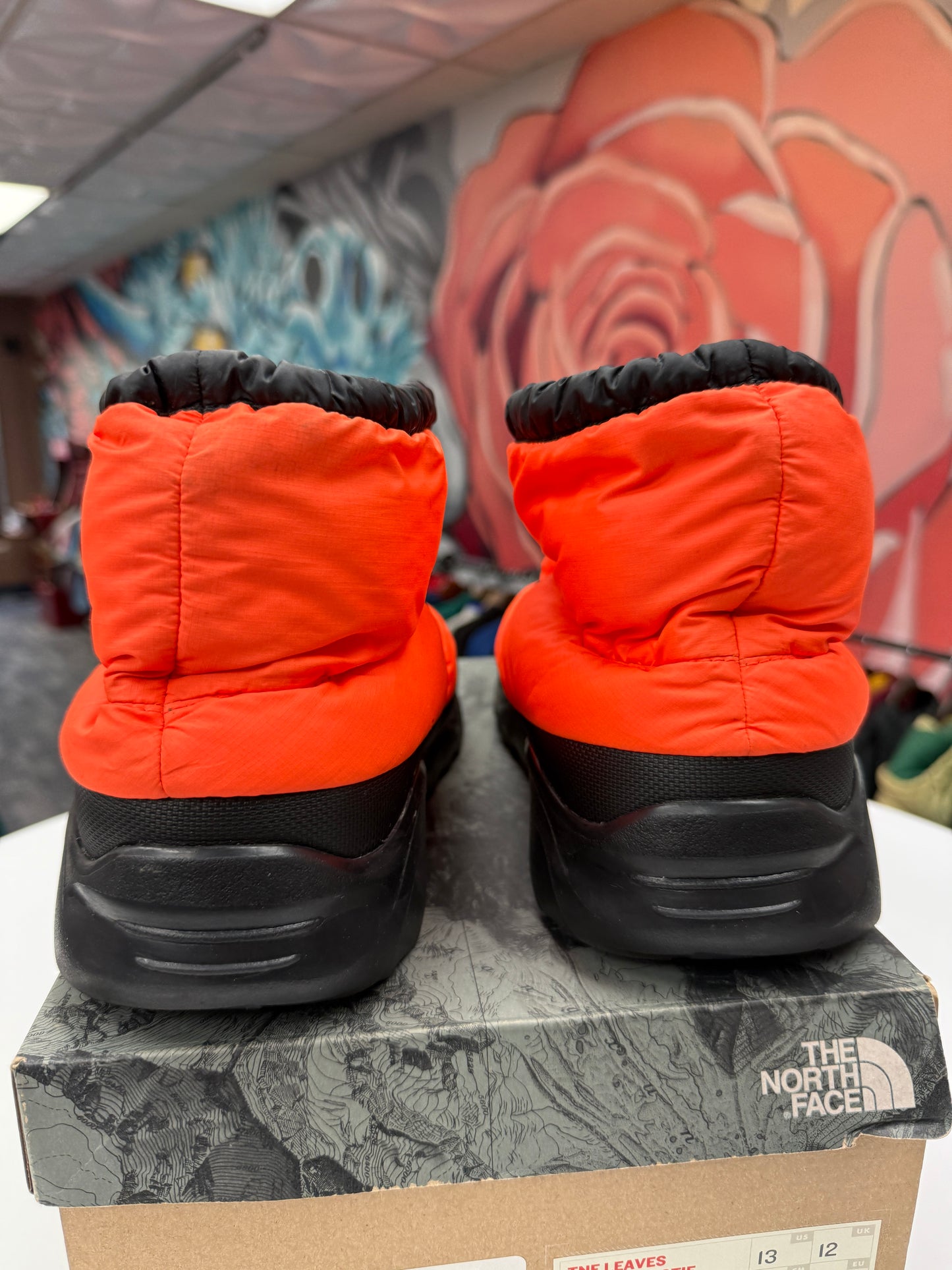 Preowned The North Face Supreme Orange Nuptse Boots