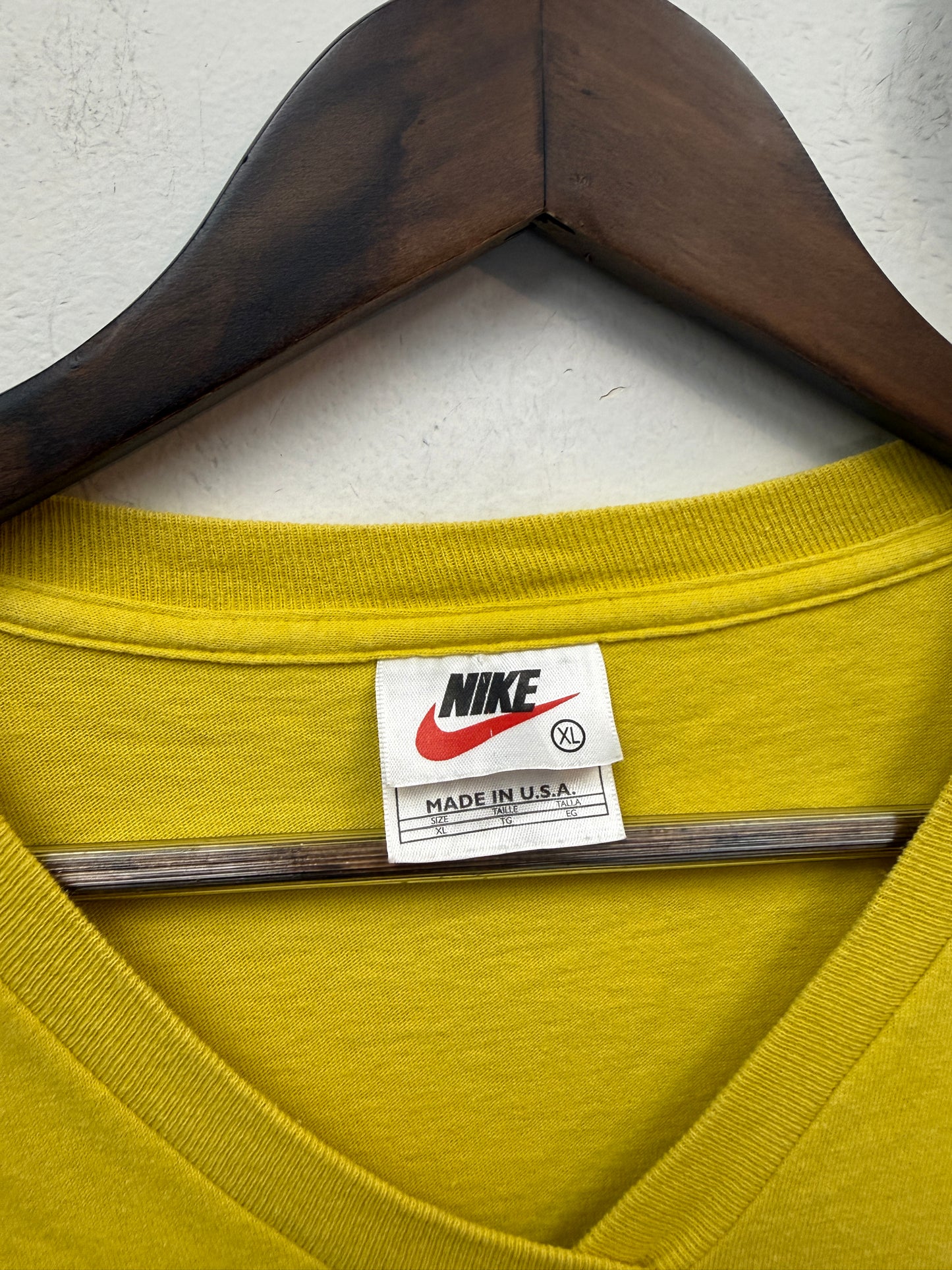 Vintage Nike Yellow V-Neck Tee