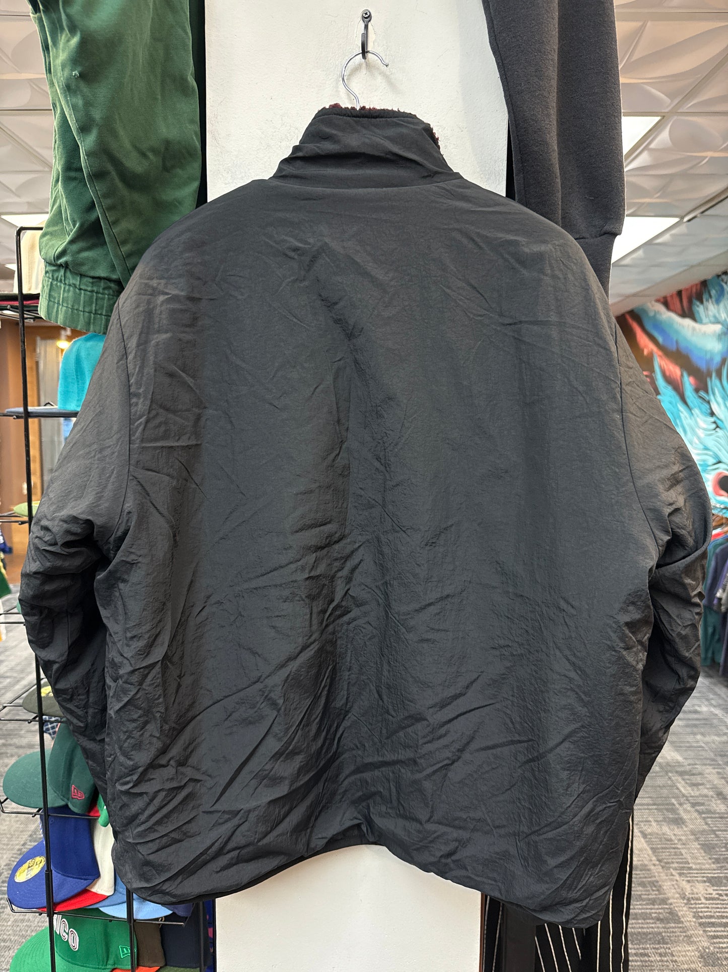 Stussy Burgundy Reversible Fleece Jacket