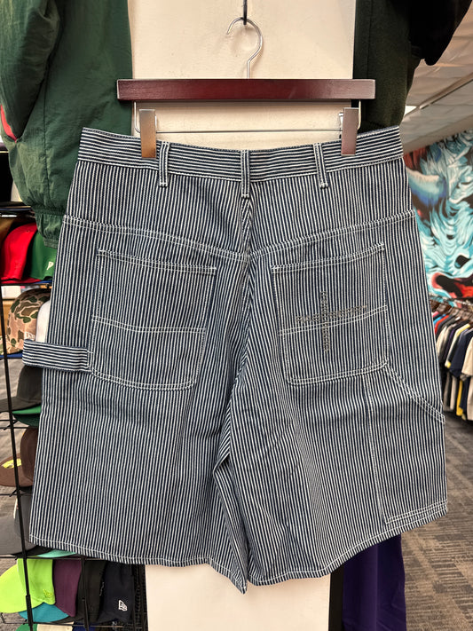 New GV Raspberry Hills Pinstripe Denim Shorts