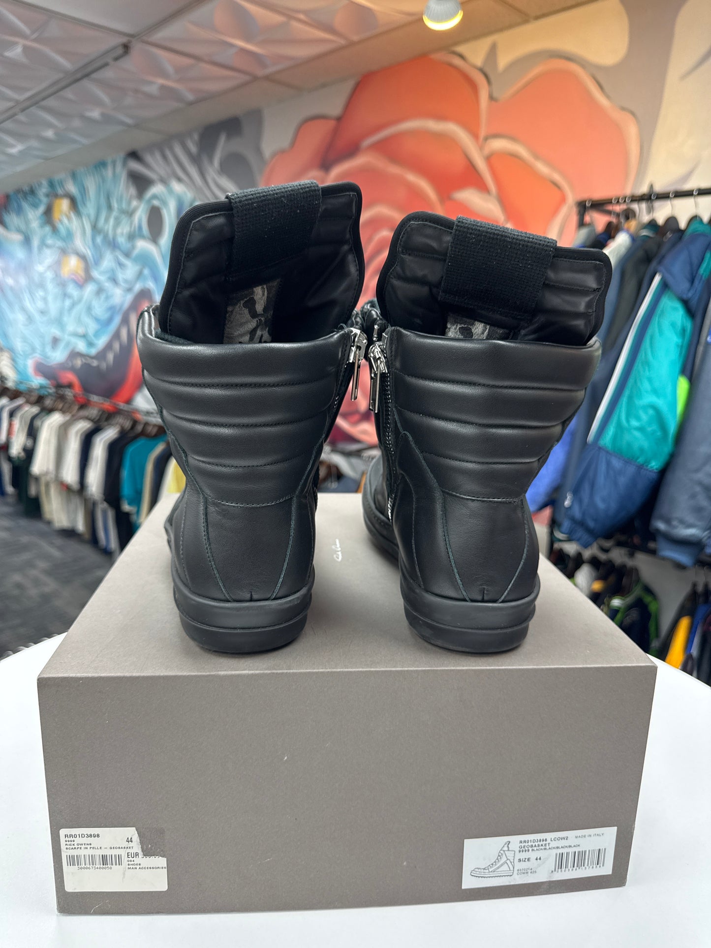 Preowned Rick Owens Jumbo Lace Geobasket Black