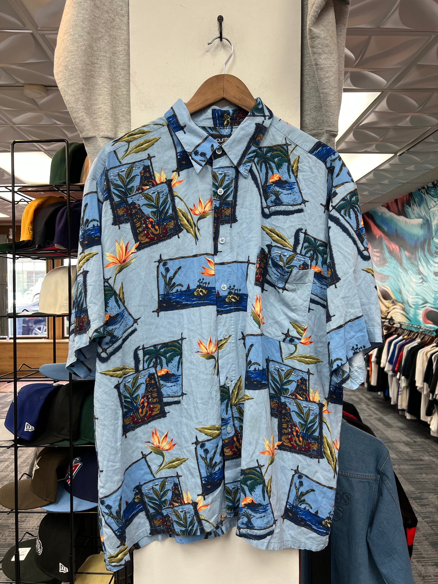 Puritan Hawaiian Button Up