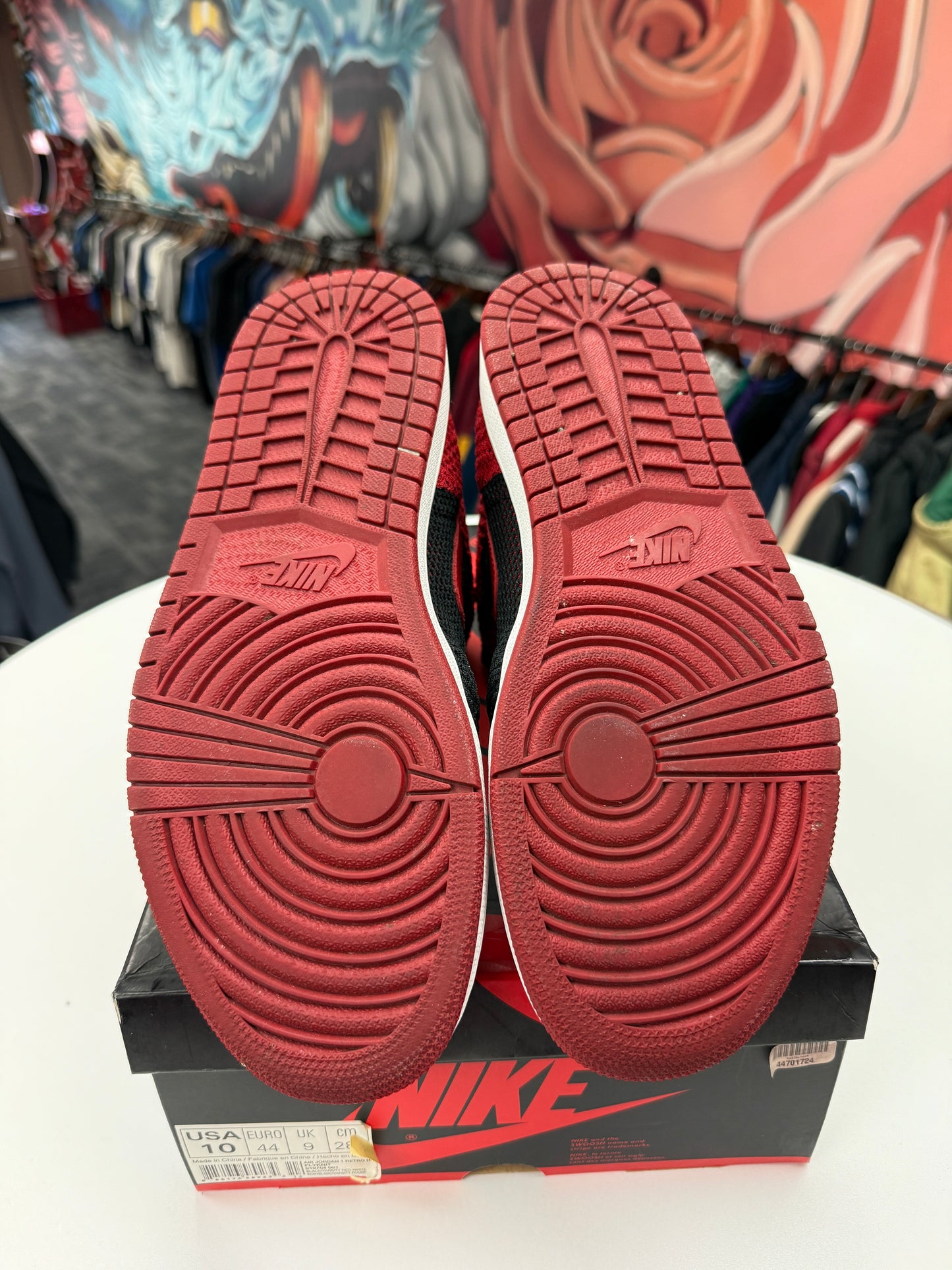 Preowned Bred Flyknit Jordan 1