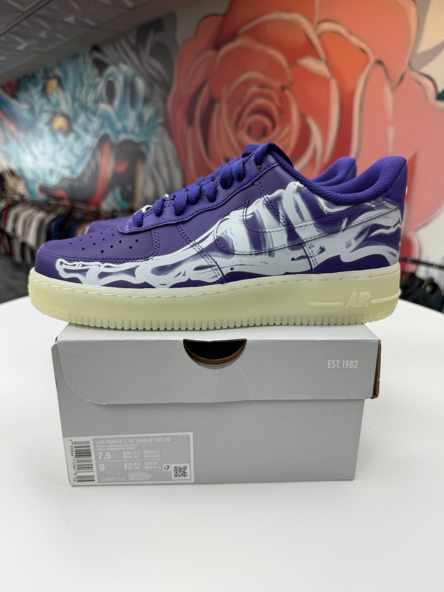 New Purple Skeleton AF1