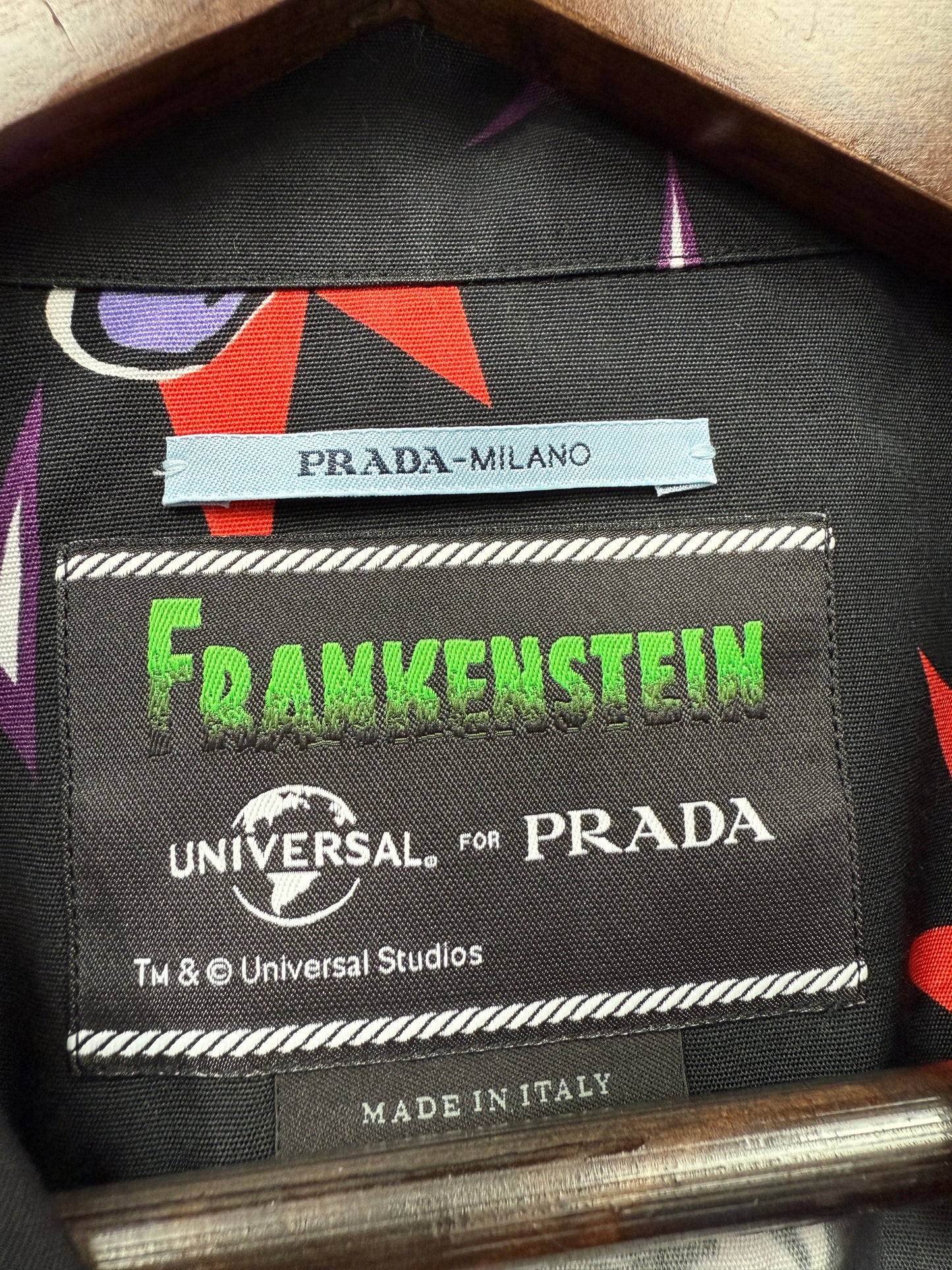 Prada Frankenstein Universal Studios Rose Bowling Shirt