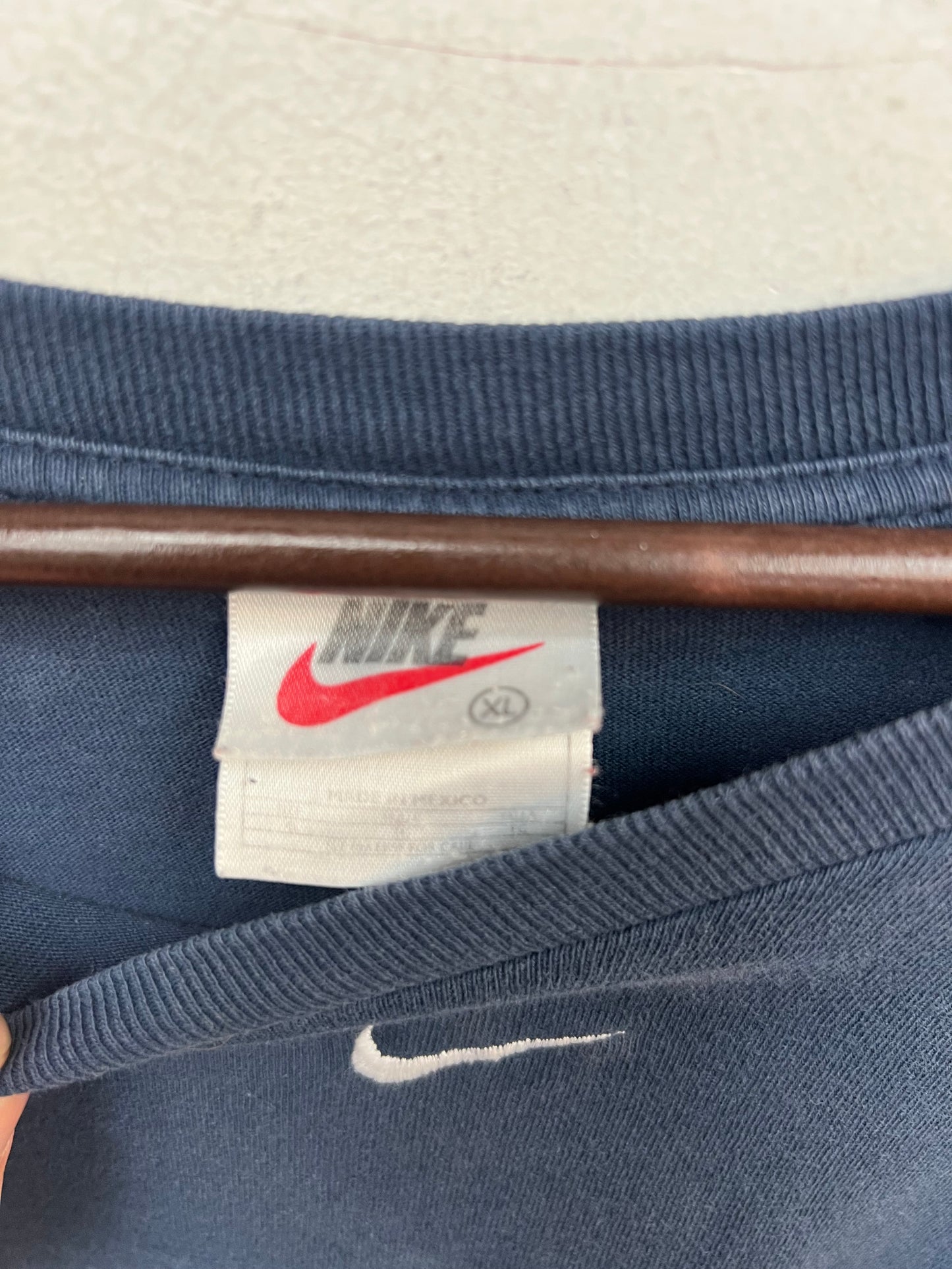 Vintage Nike Navy Center Swoosh Long Sleeve