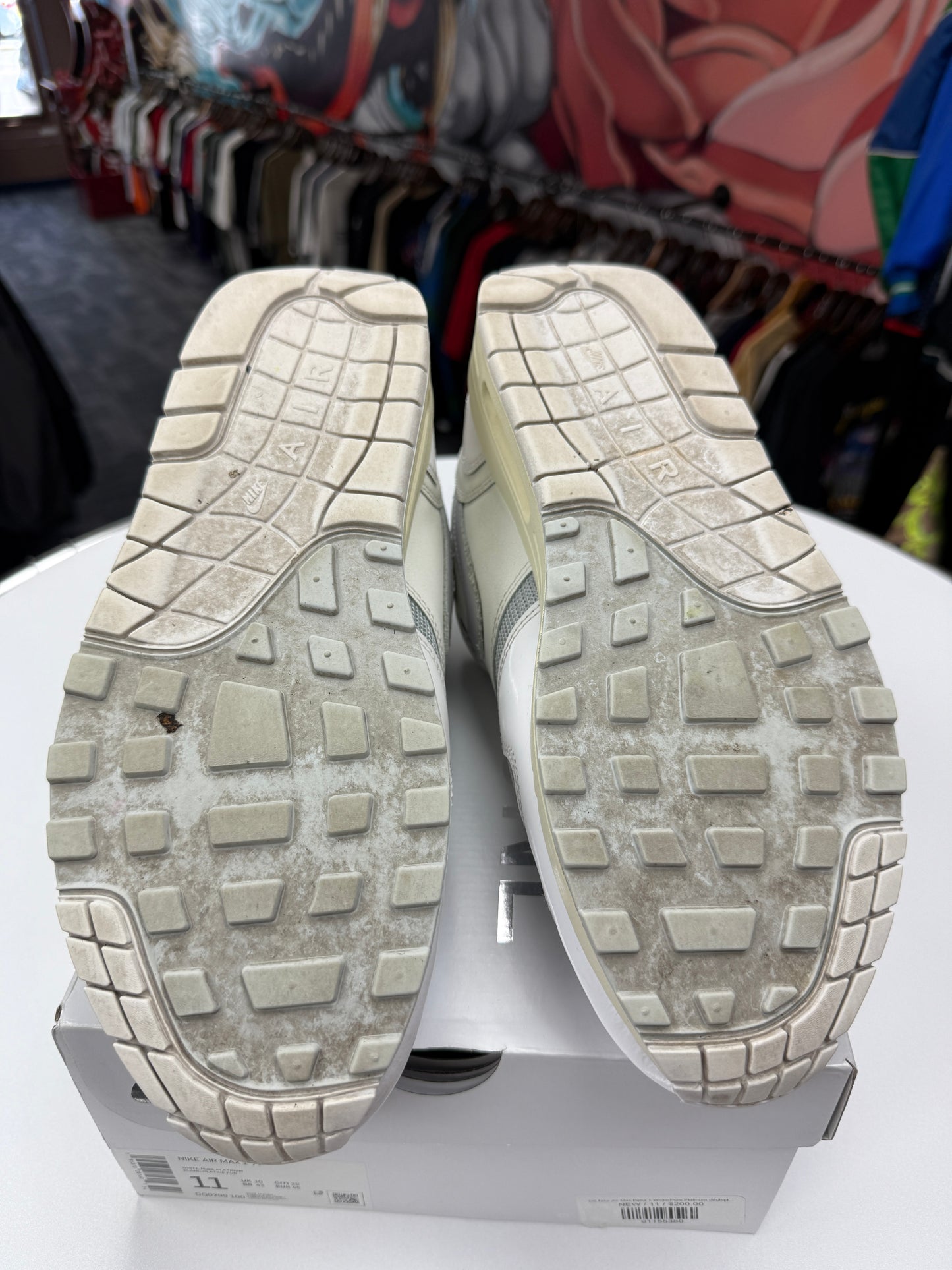 Preowned Air Max 1 Patta Waves White