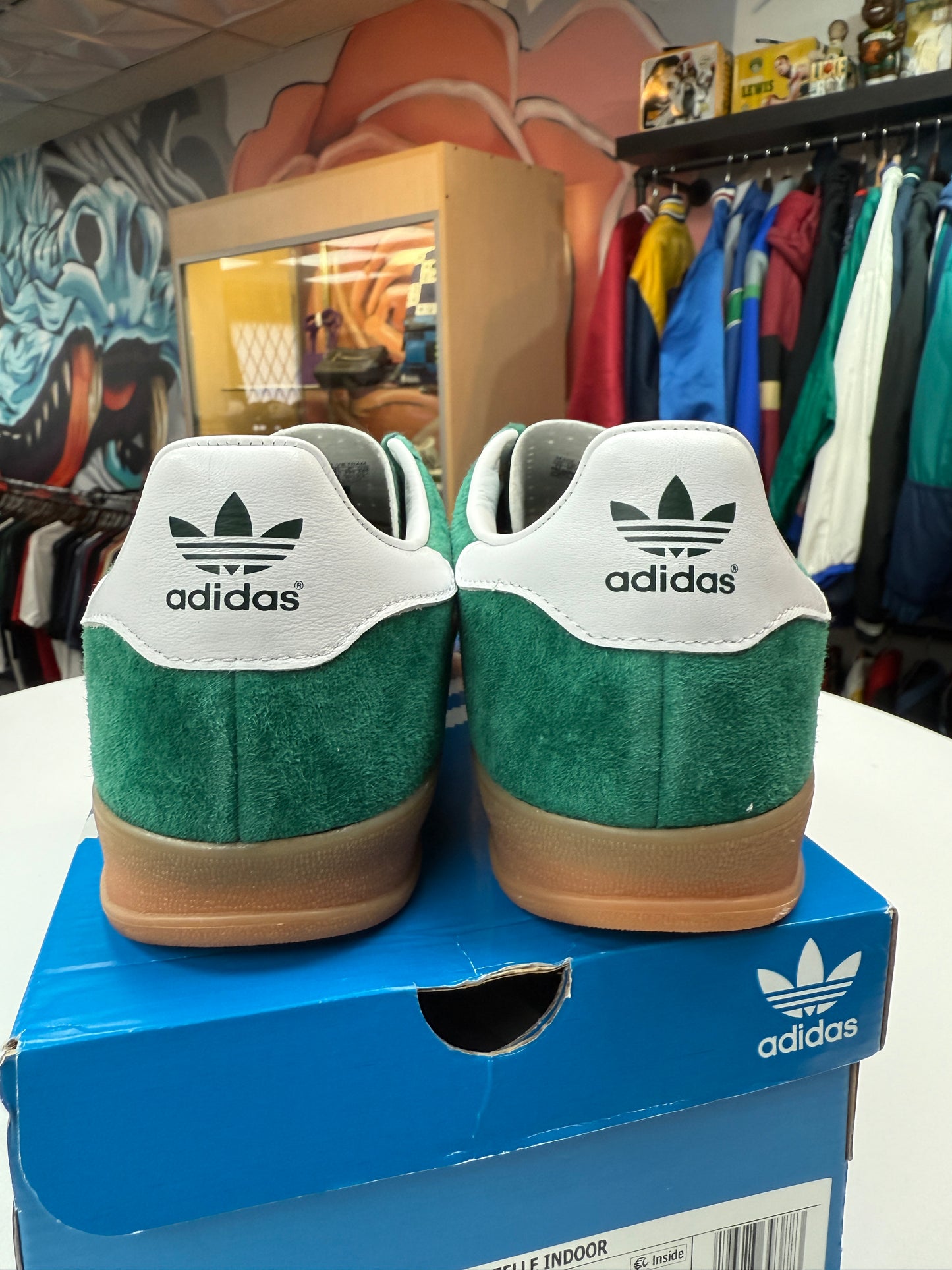 Preowned Collegiate Green Adidas Gazelle