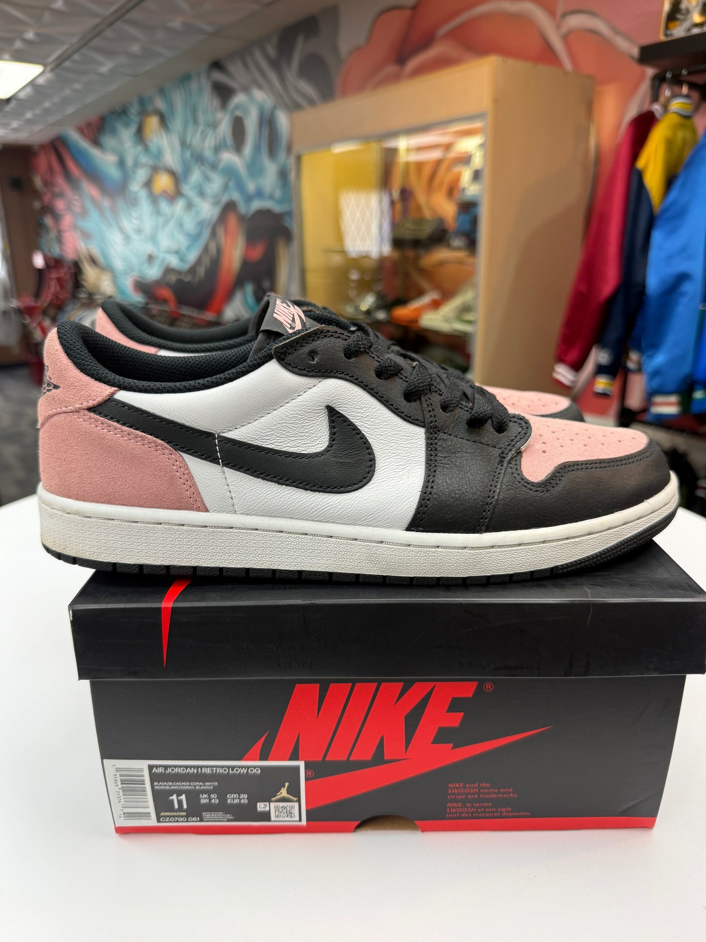 Preowned Bleached Coral Jordan 1 Low