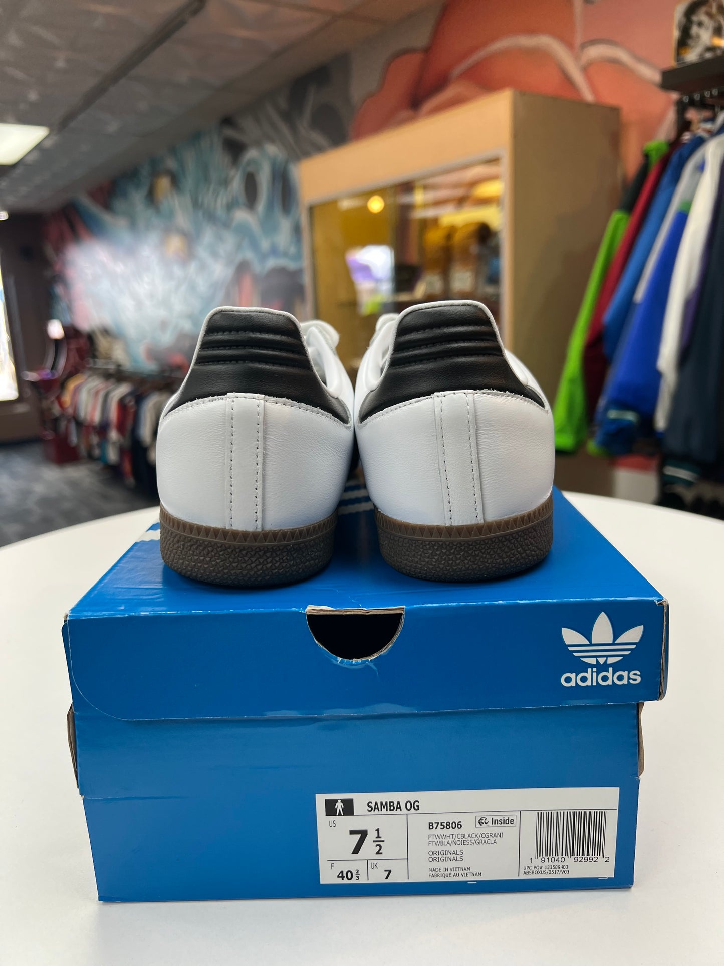 New Cloud White Core Black Adidas Sambas OG