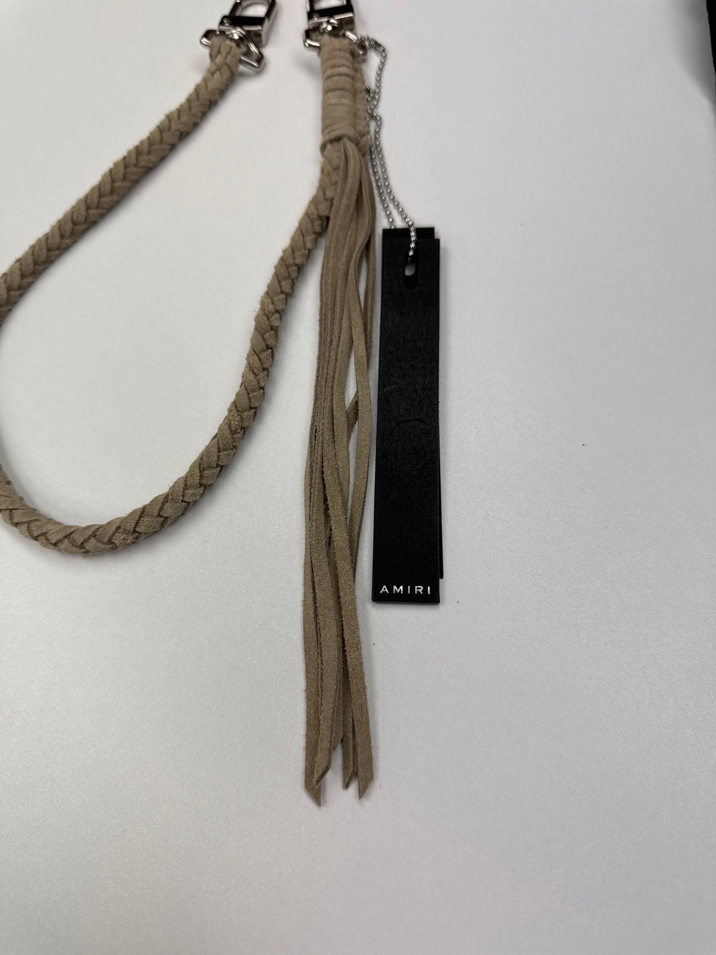 Amiri Suede Leather Wallet Chain