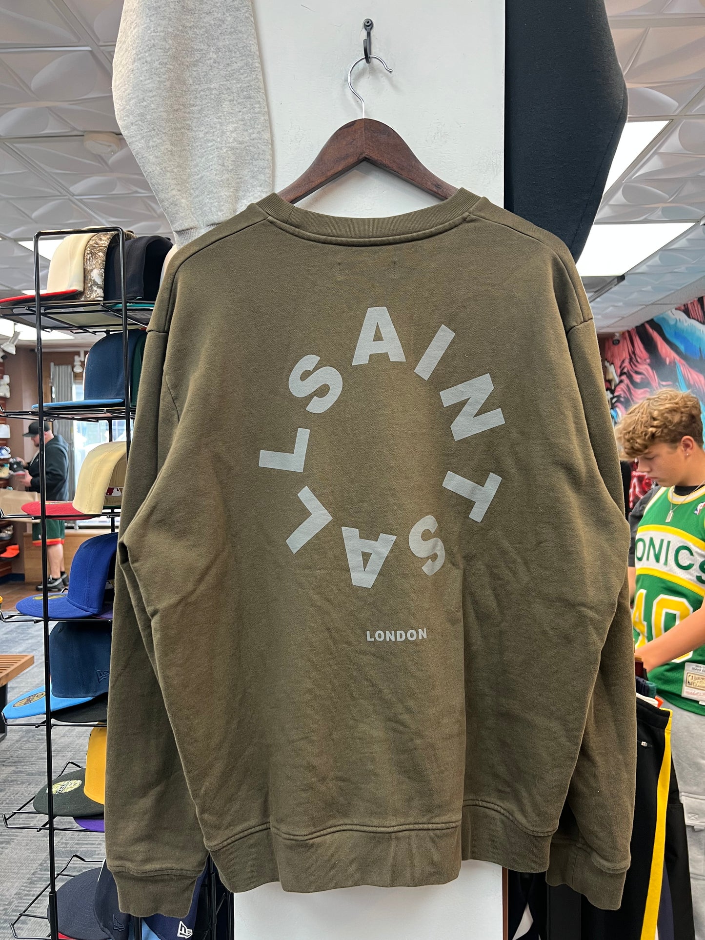 All Saints Green Tierra Crewneck