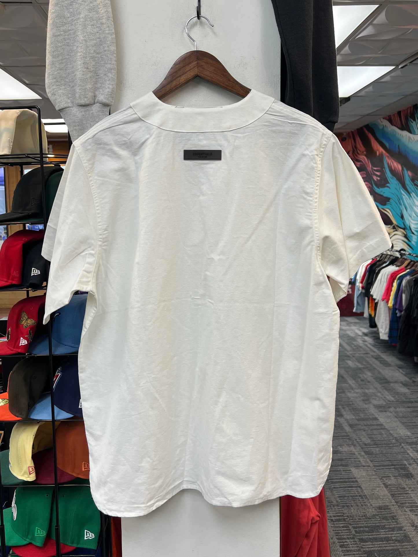 Essentials White Boy Scout Button Up