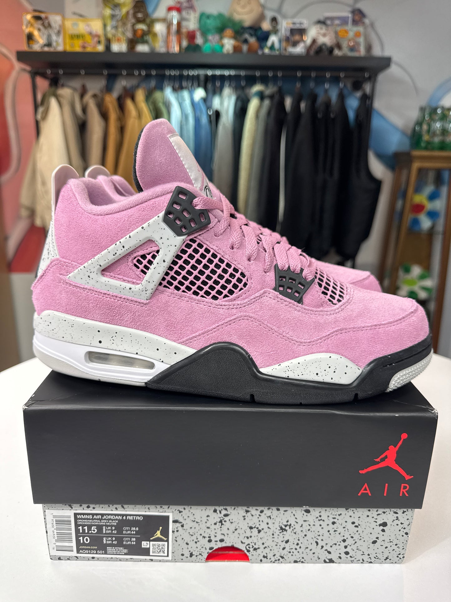 New Jordan 4 Orchid