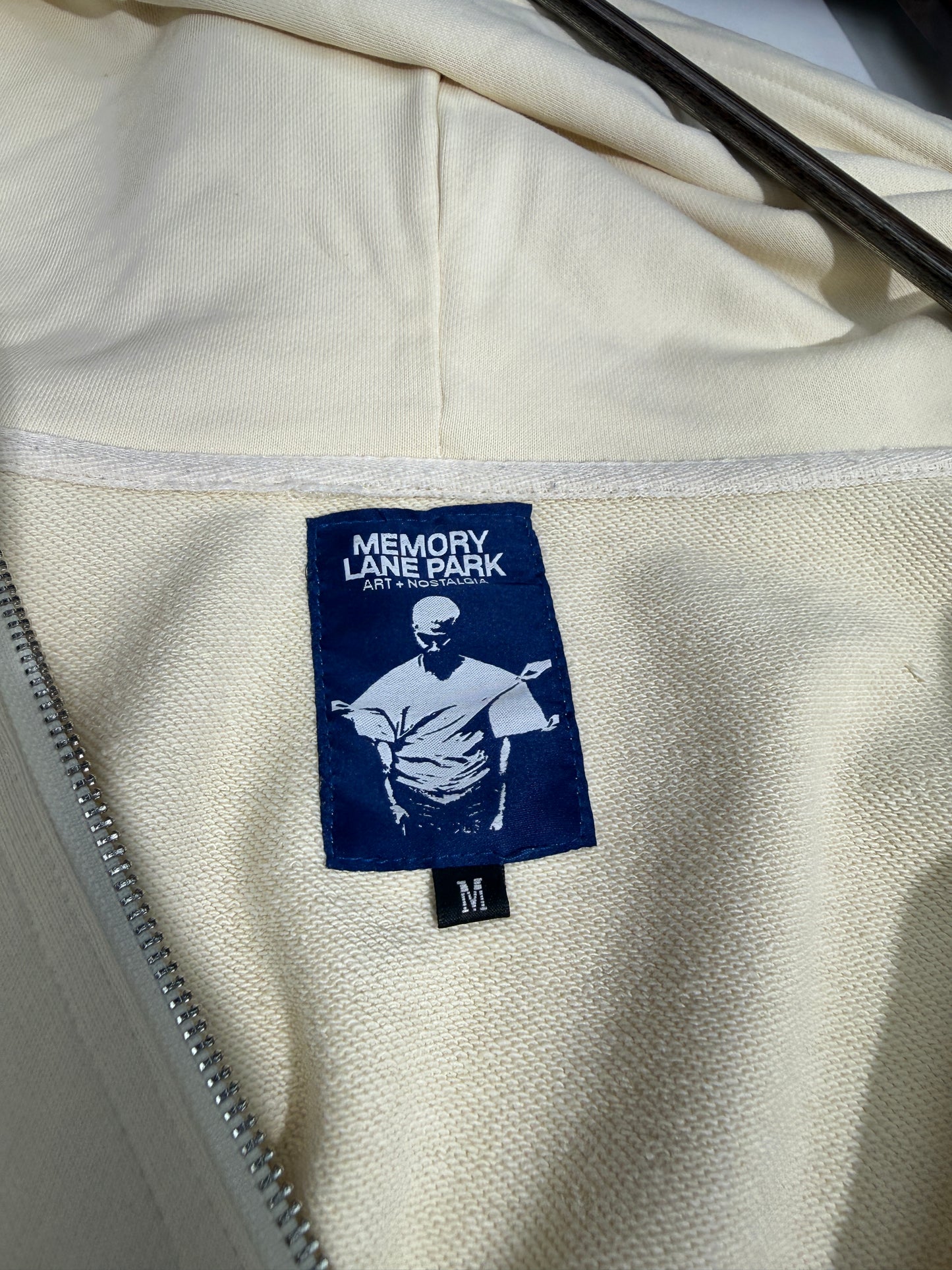 Memory Lane Park Cream Zip Up