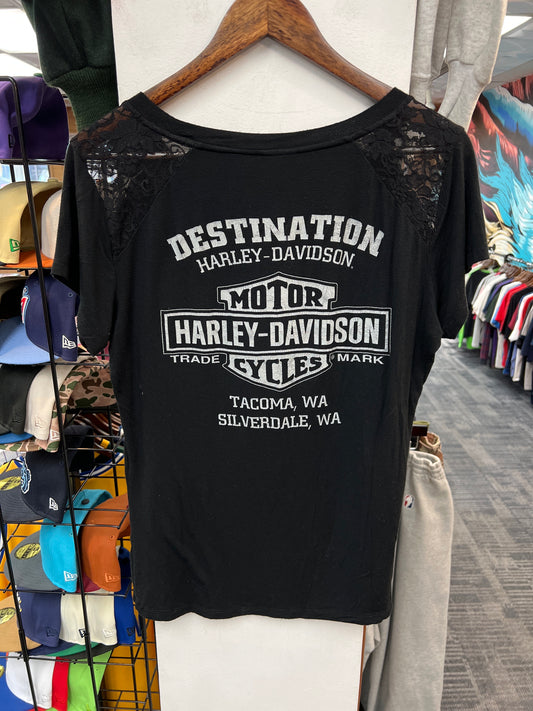 Harley Davidson Flying Skull Womens Tee