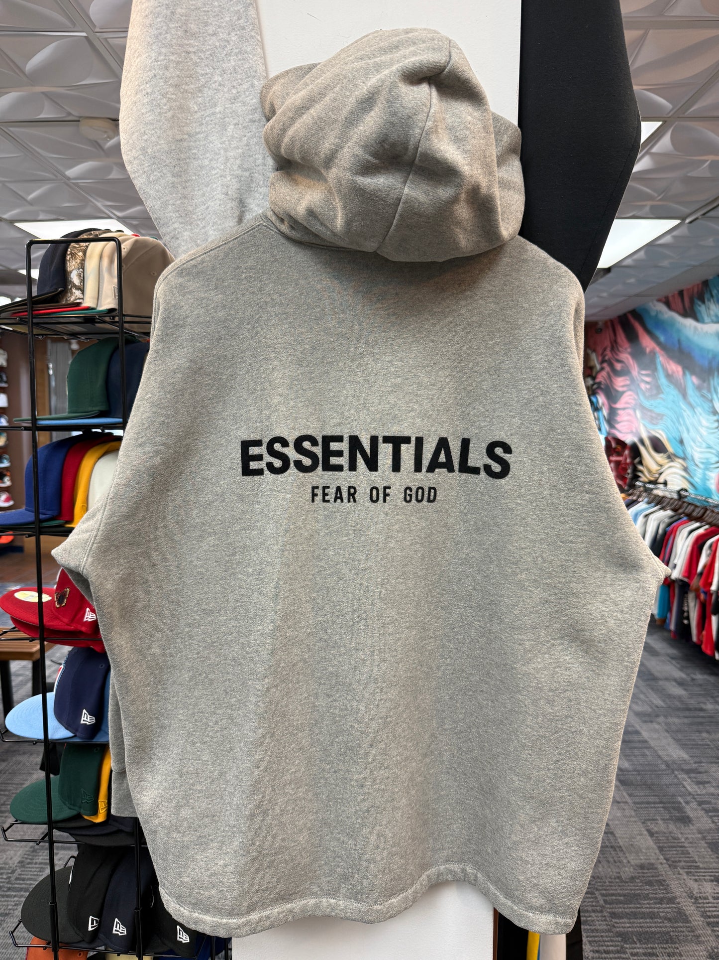 Essentials Relaxed Grey Hoodie