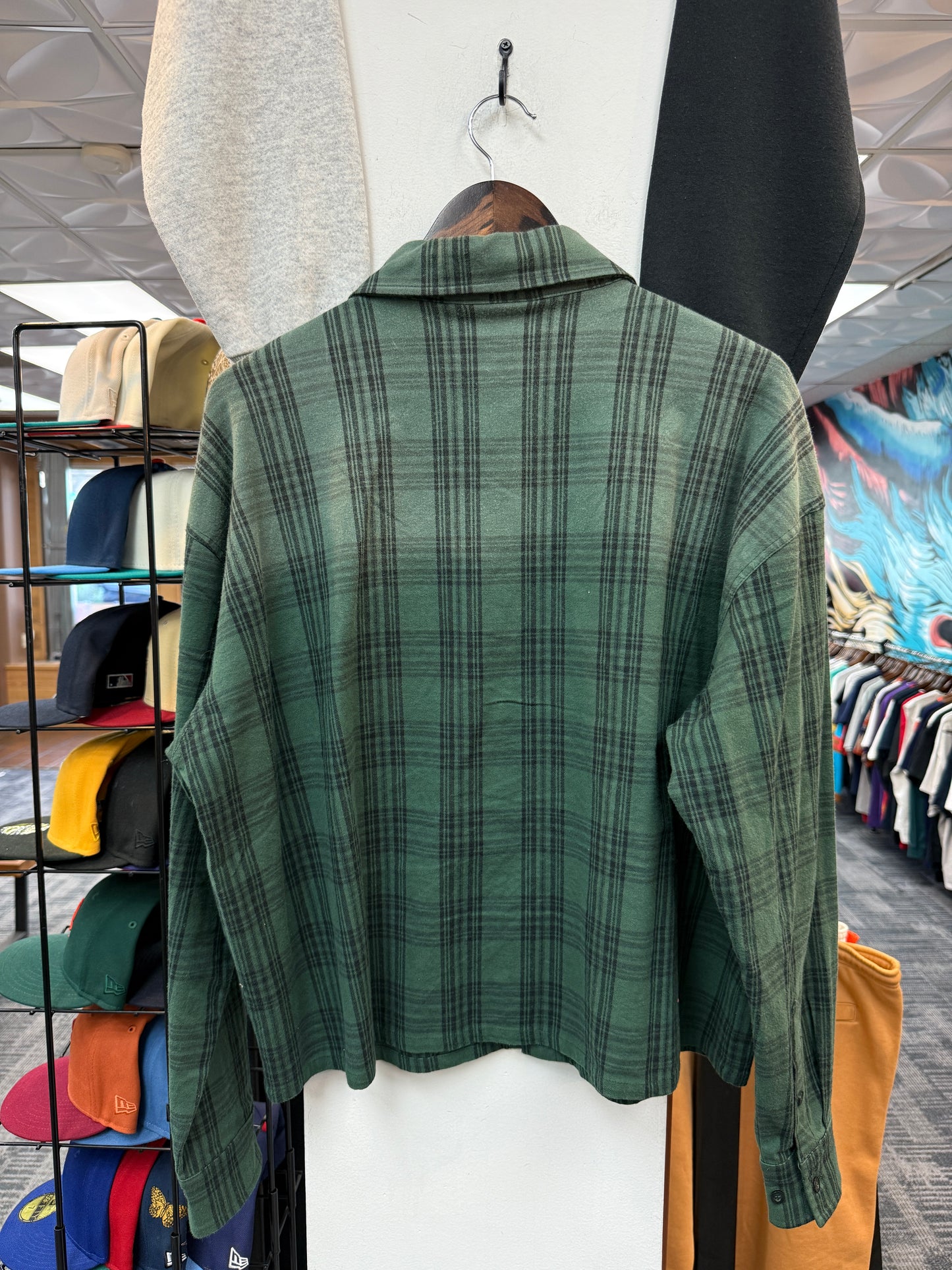 GV Raspberry Green Flannel