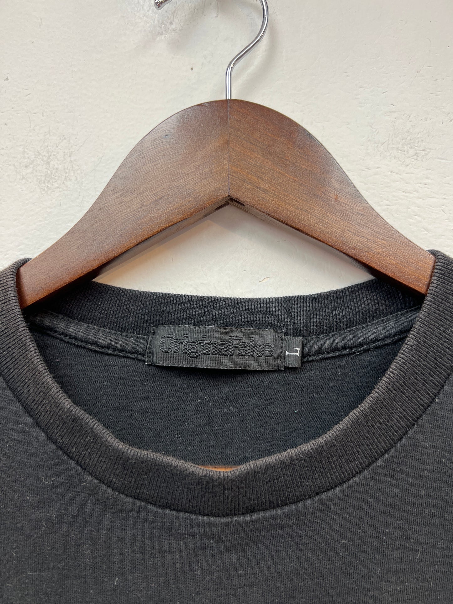 Original Fake KAWS Companion Black Tee