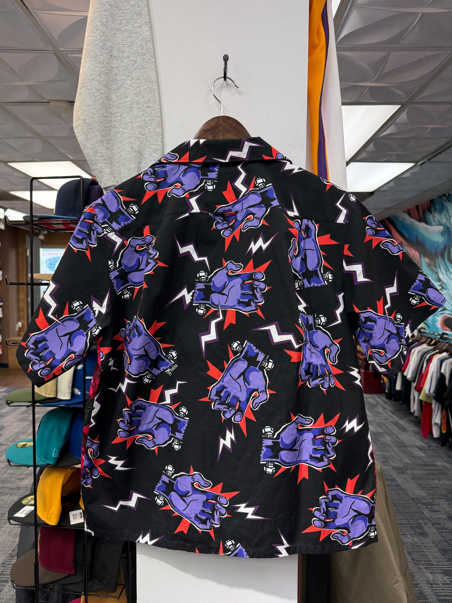Prada Frankenstein Universal Studios Rose Bowling Shirt