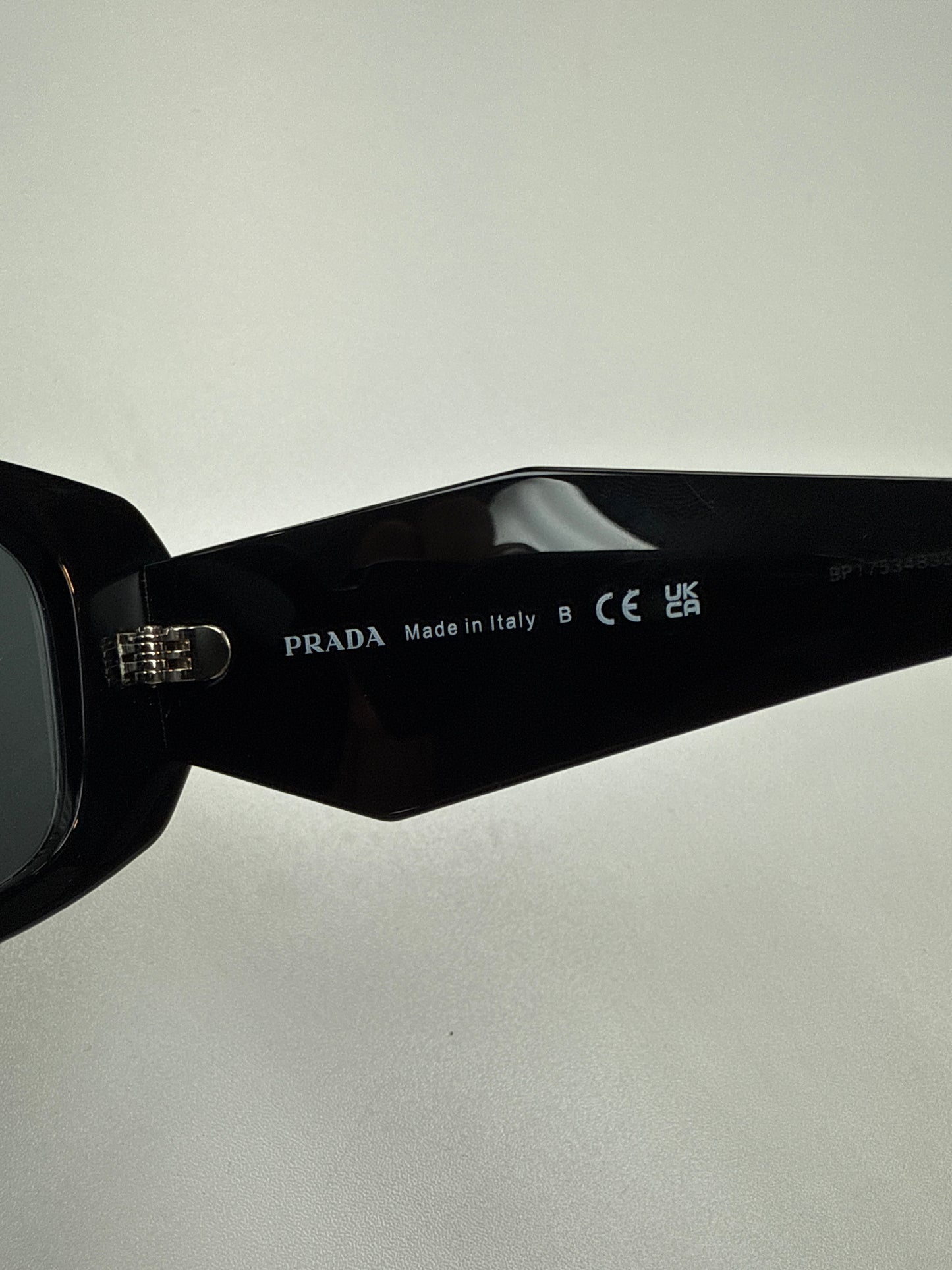Prada Rectangular Symbole Sunglasses (Black)