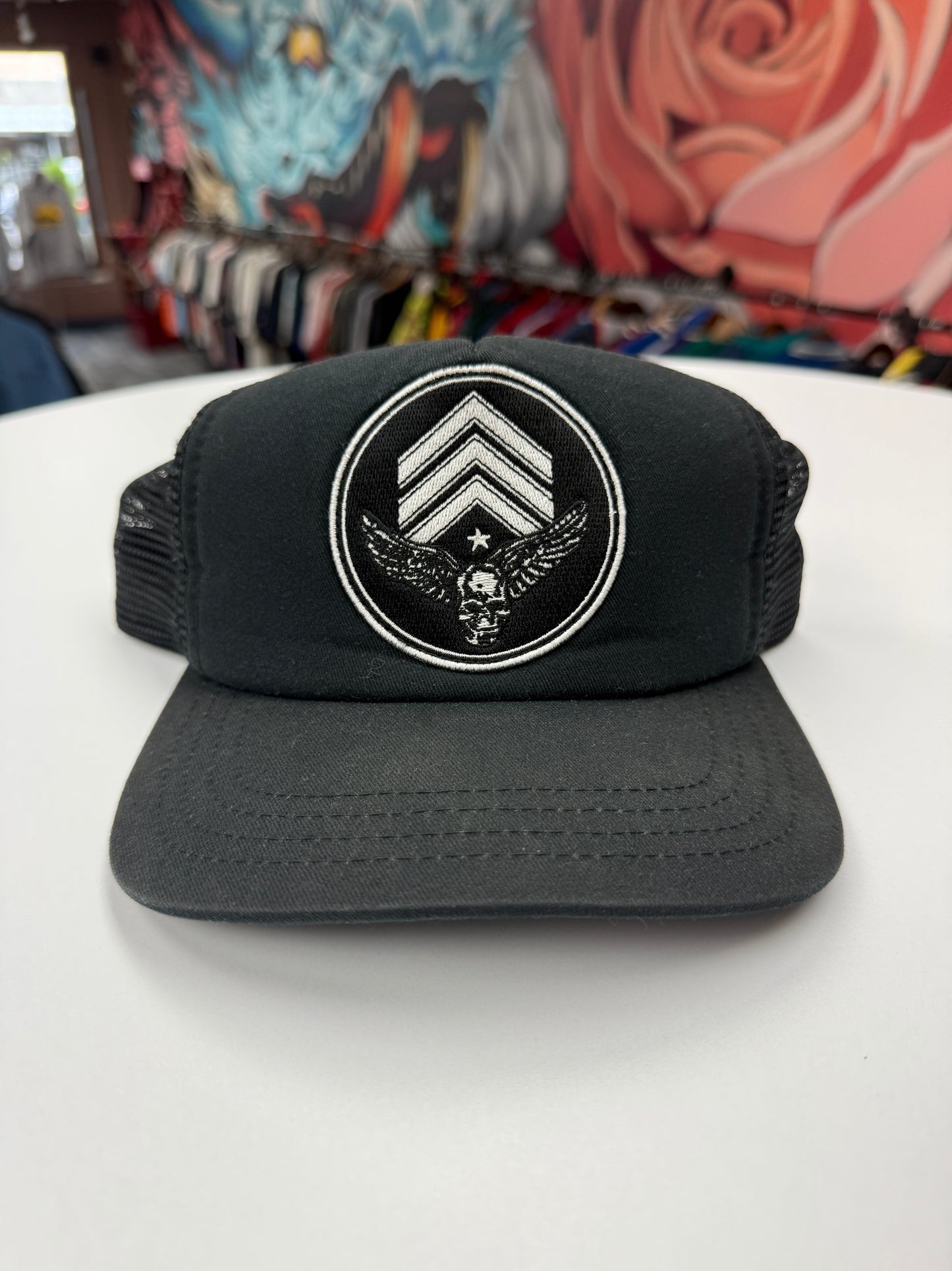 Chrome Hearts Mahalia Skull Trucker Hat