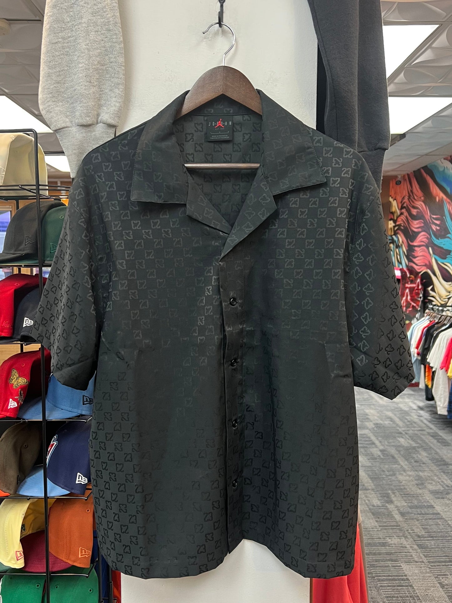 Jordan Essentials Black Button Up S/S