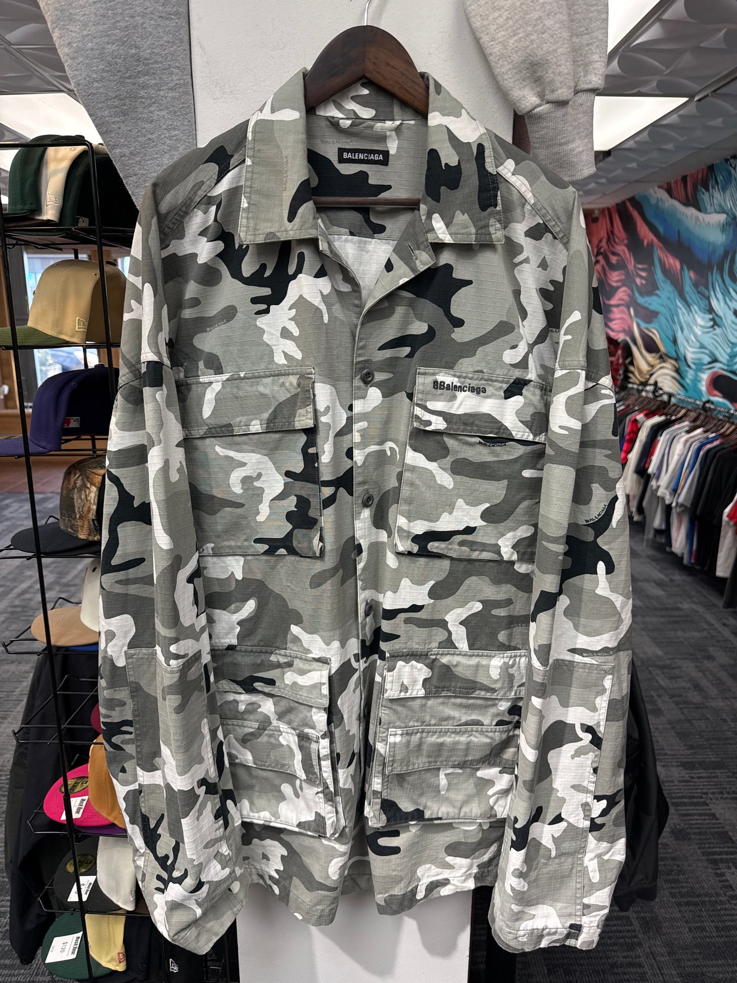 Balenciaga Snow Camo Overshirt