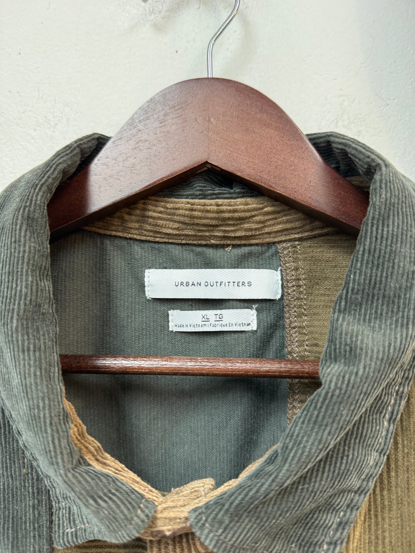 Corduroy Pattern Button Up