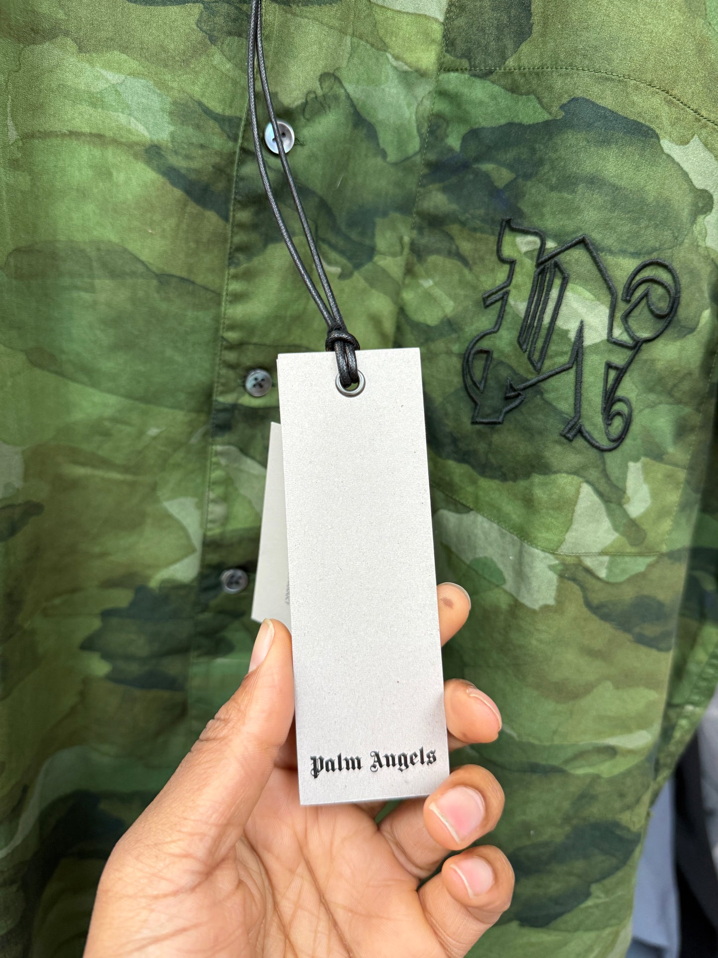 Palm Angels Camo Military Shirt