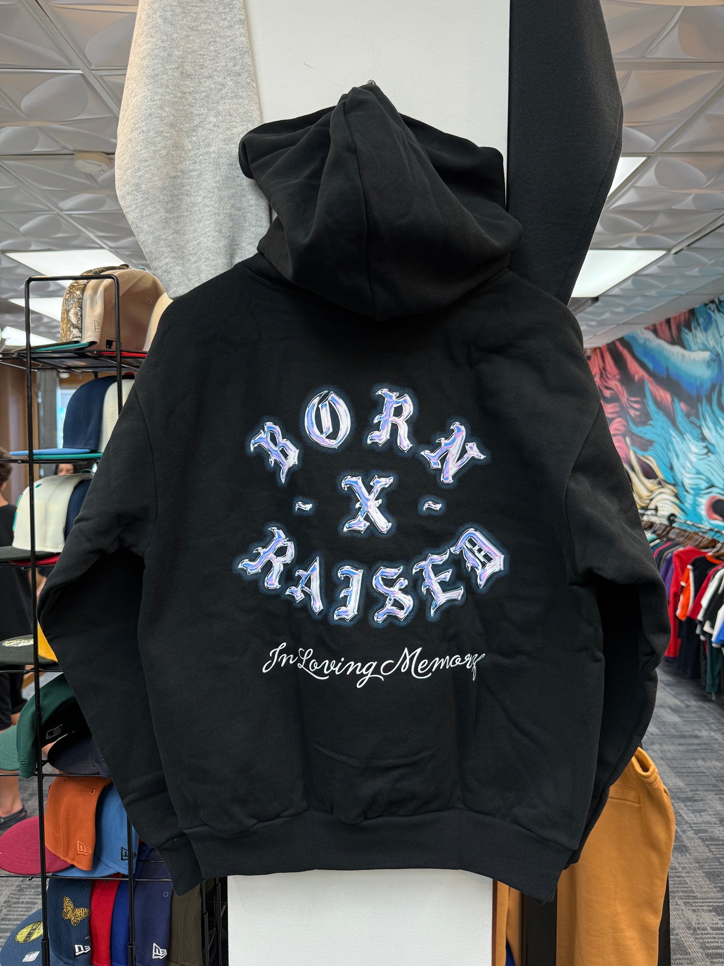 Born & Raised Black Hoodie