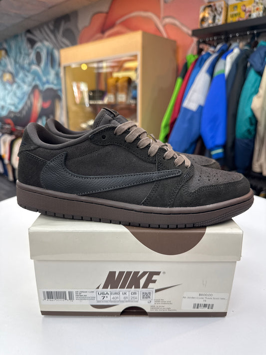 VNDS Travis Scott Jordan 1 Low Velvet Brown