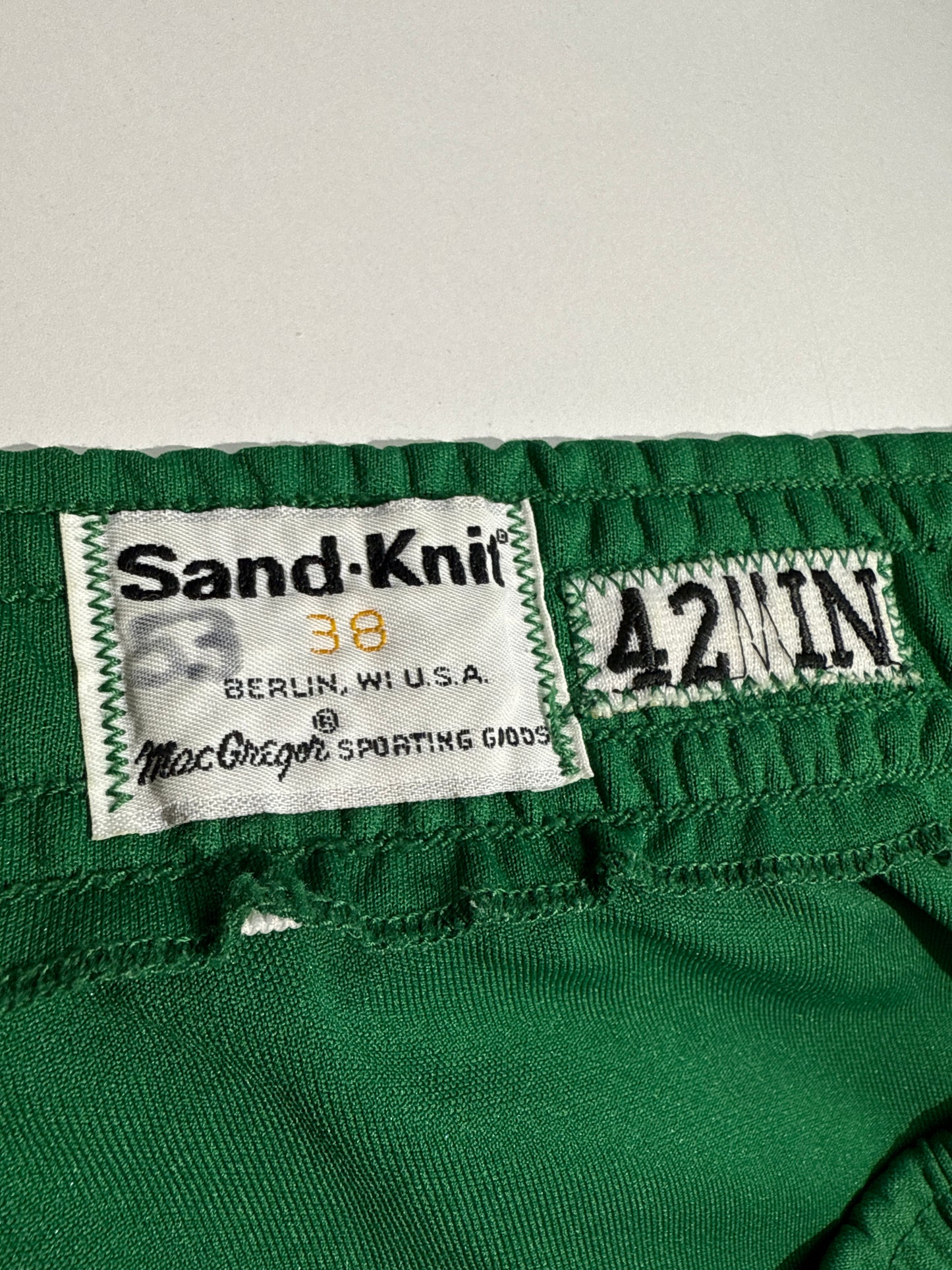 Vintage Sand-Knit Game Issued Seattle Supersonics Warm Up Pants