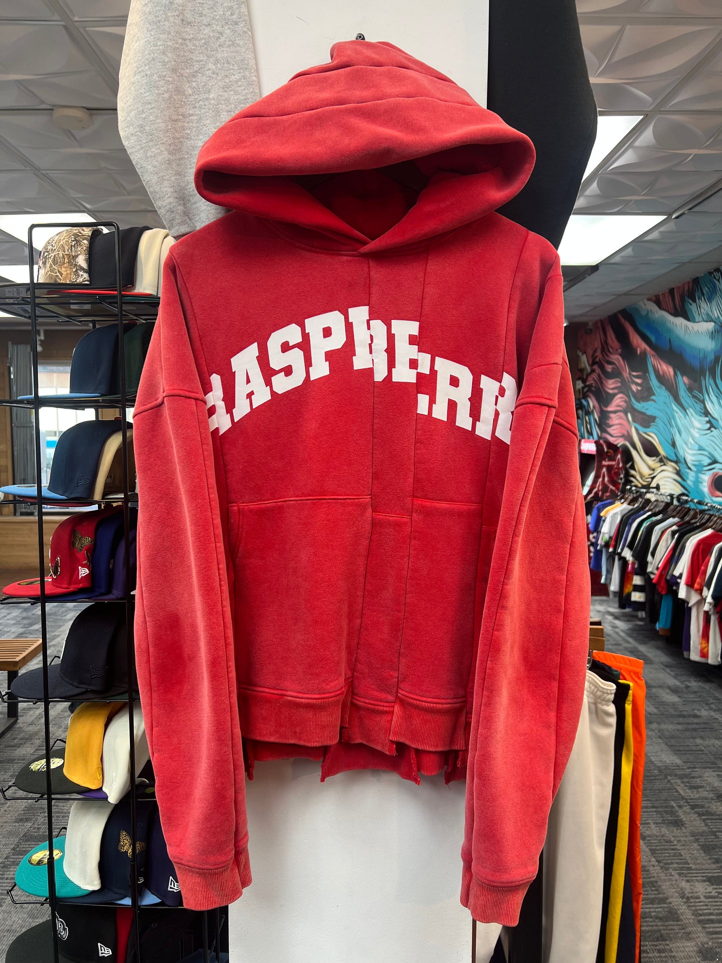 GV Raspberry Red Spliced Hoodie