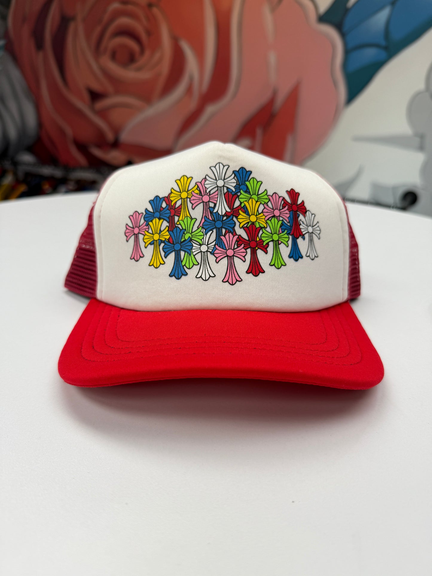 Chrome Hearts Multi Color Crosses Trucker Hat