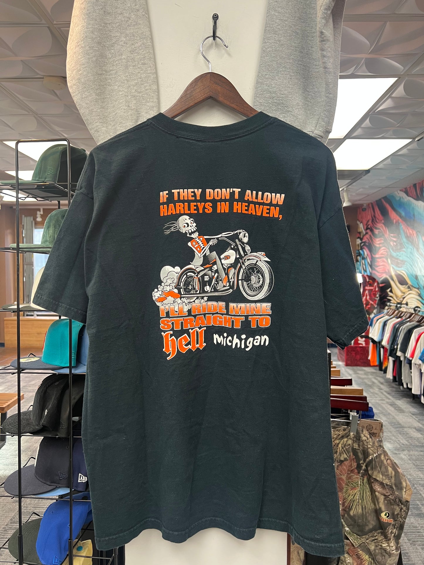 Vintage Hell Michigan Black Tee