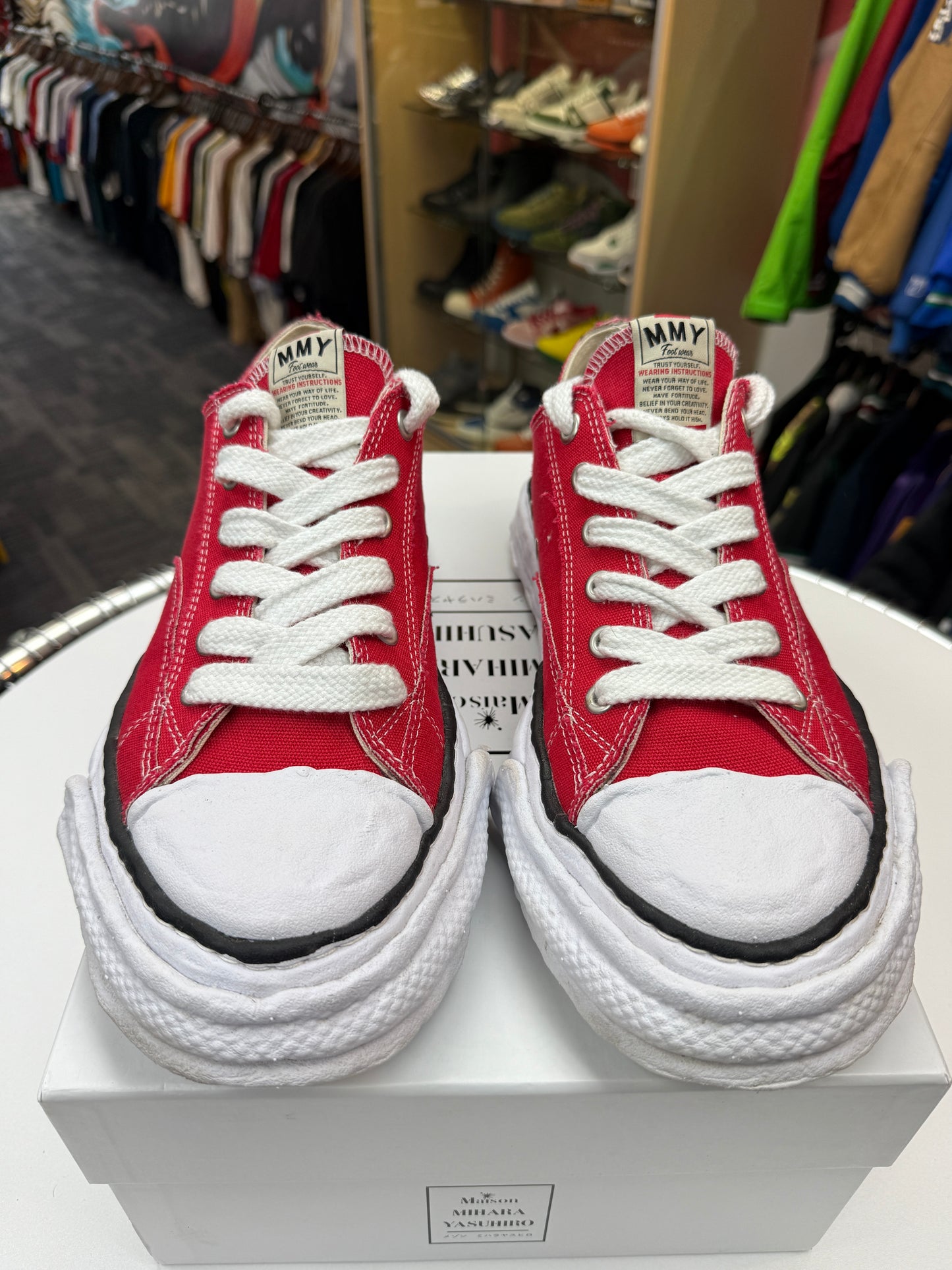 Preowned Red Maison Mihara Yasuhiro Hank OG Low