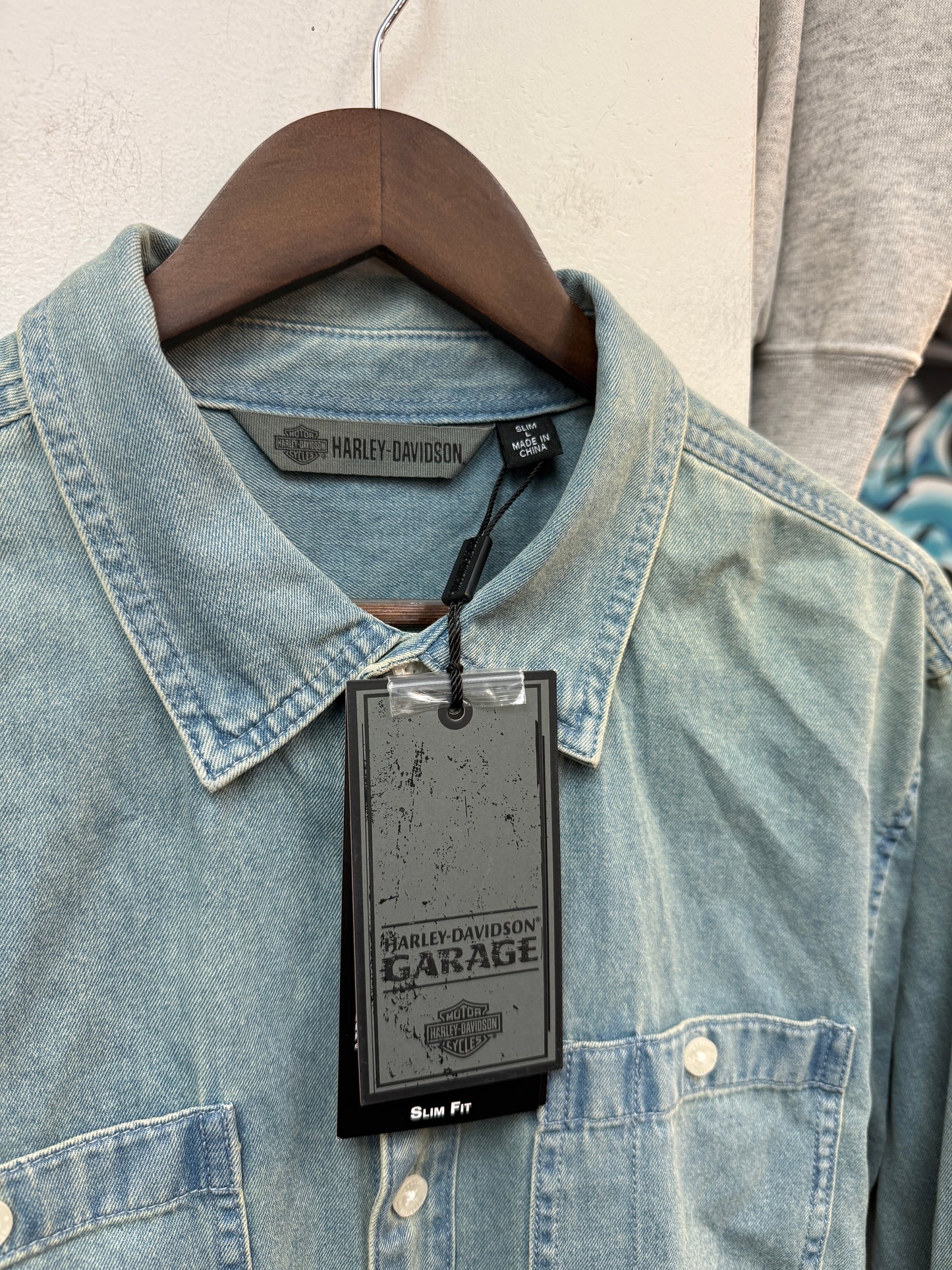 New Harley Davidson Jean Button Up