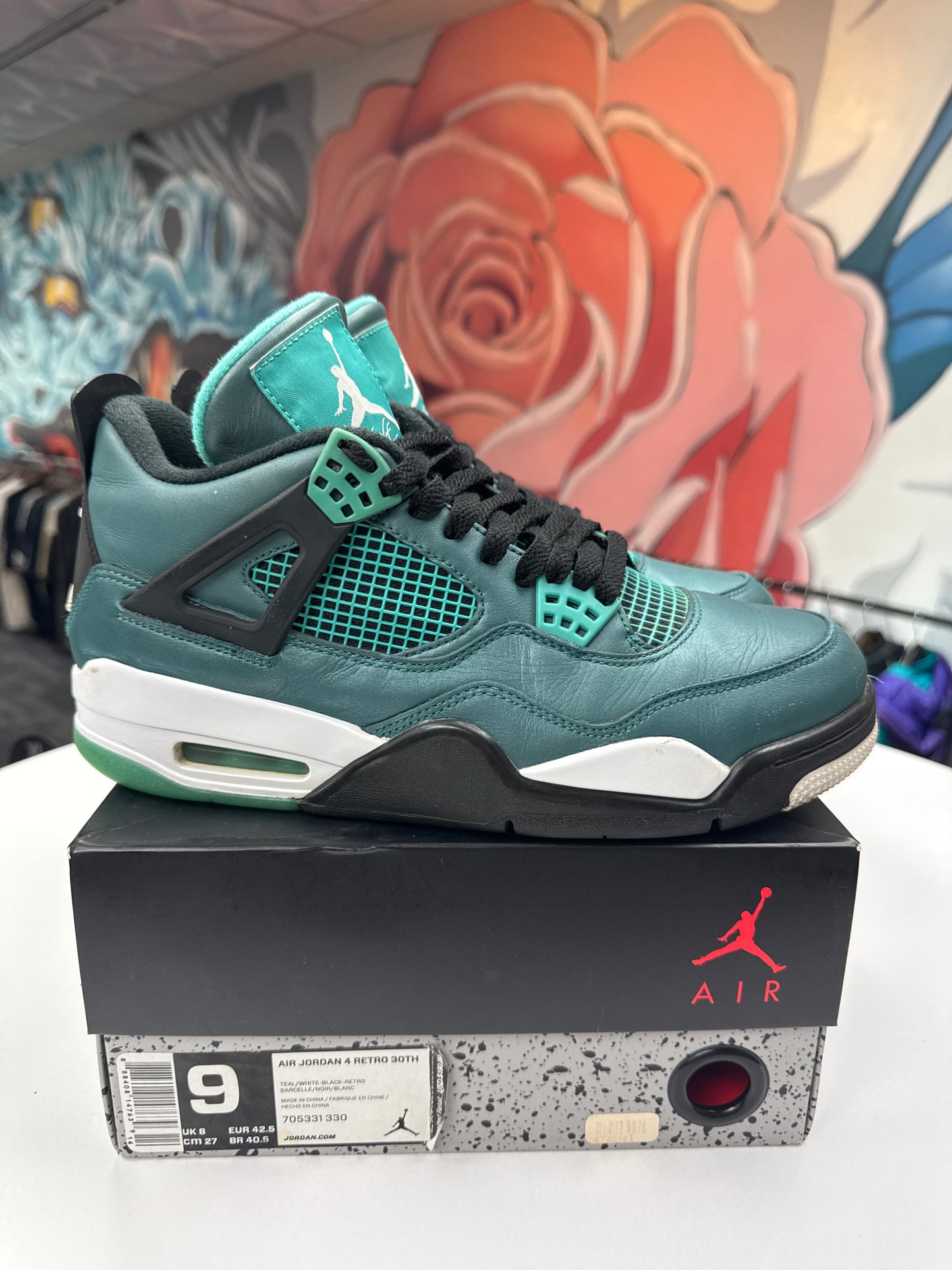 Preowned Jordan 4 Teal (2015)