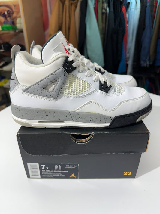 Preowned 2016 White Cement Jordan 4