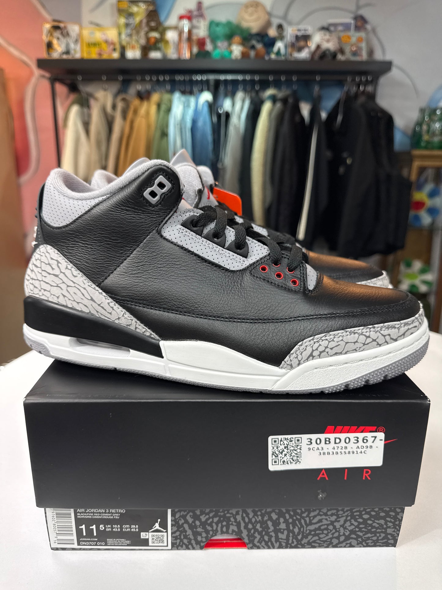 New Jordan 3 Black Cement (2024)