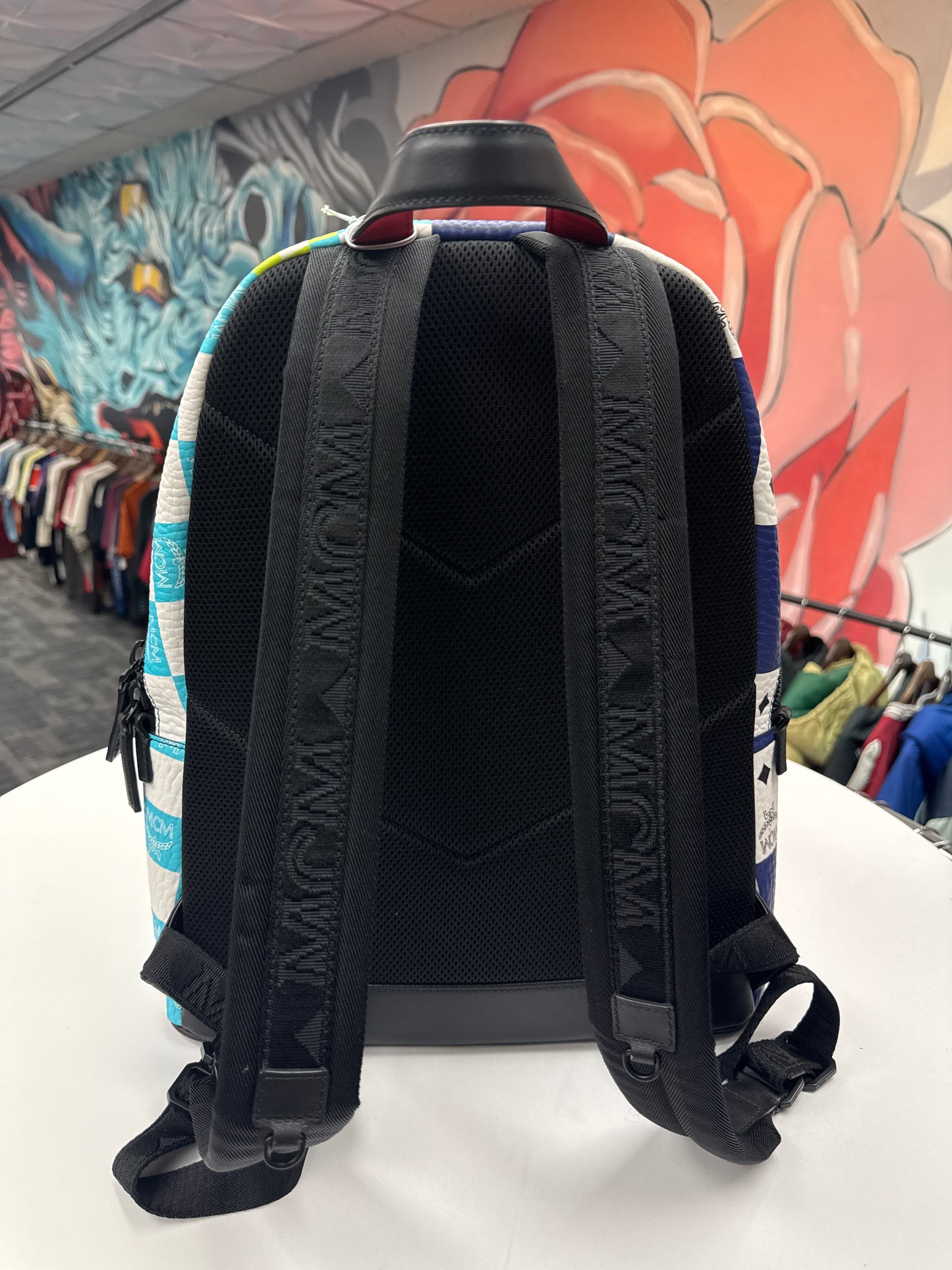 MCM Stark Checkerboard Backpack