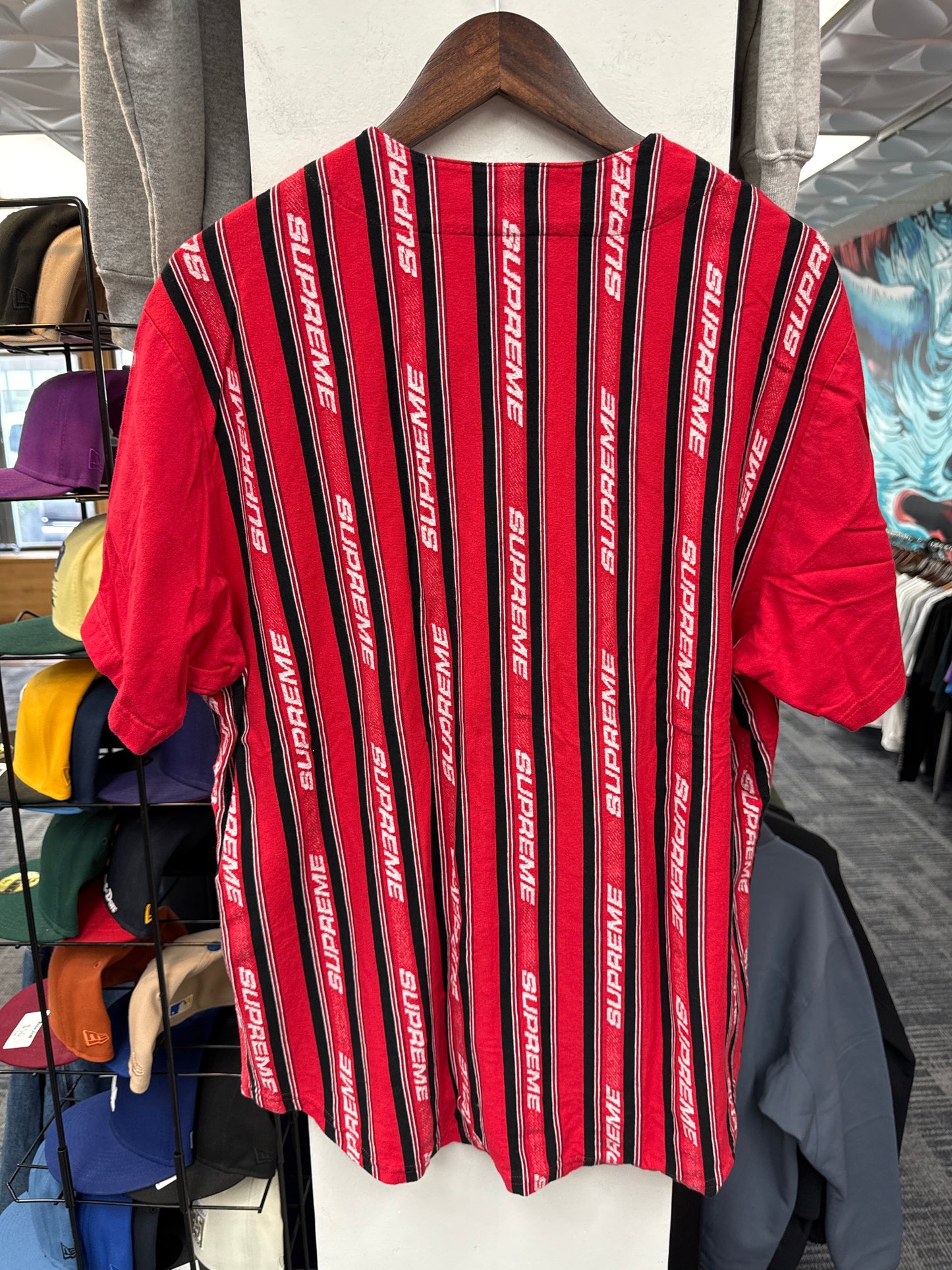 Supreme Jacquard Logo Baseball Jersey