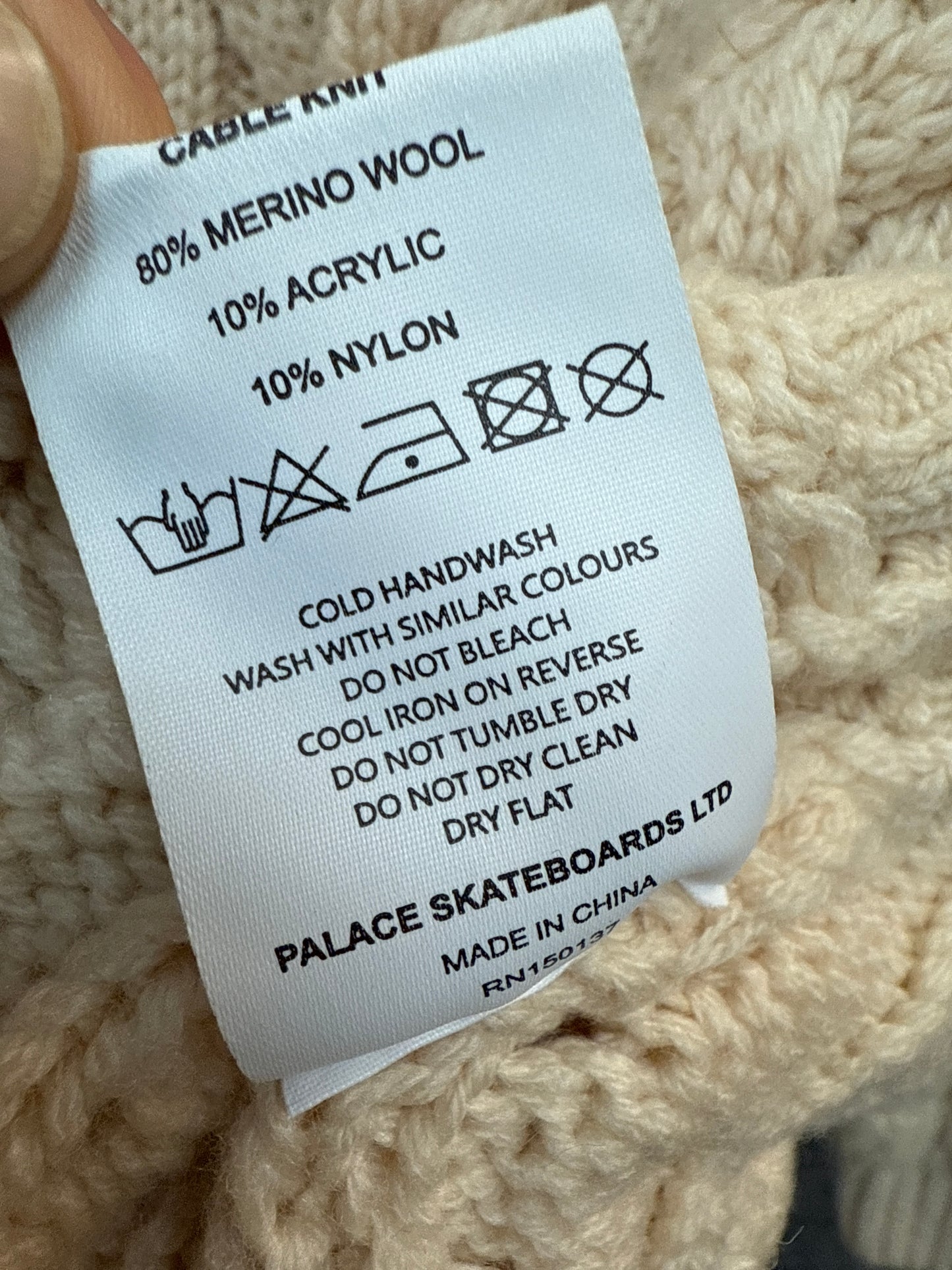 Palace Cable Knit Sweater