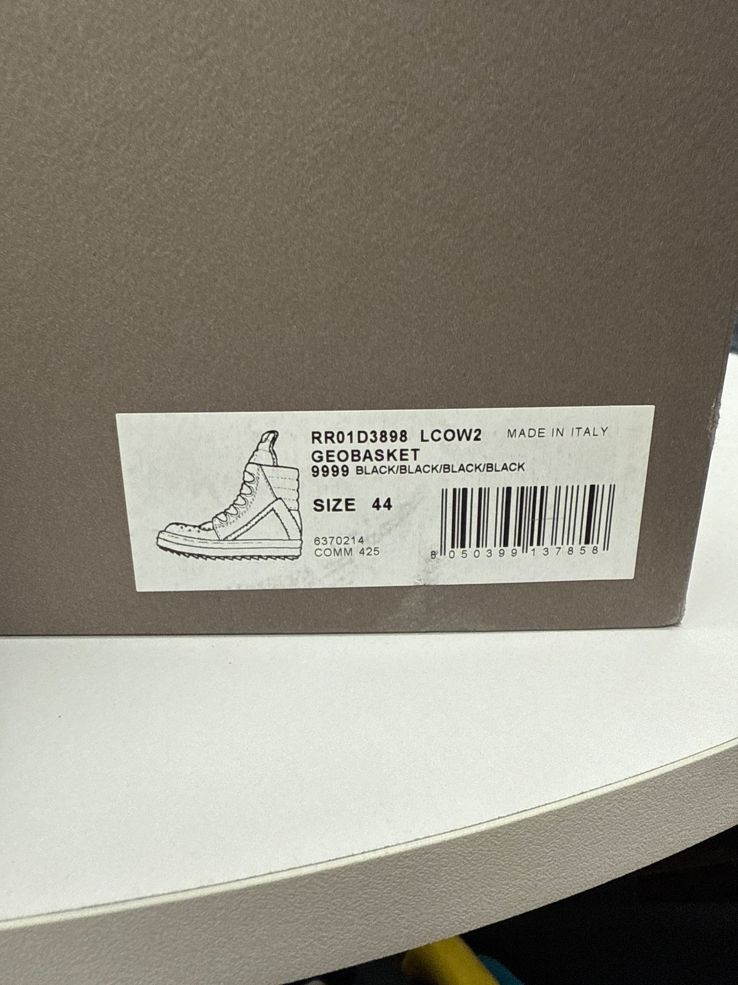 Preowned Rick Owens Jumbo Lace Geobasket Black